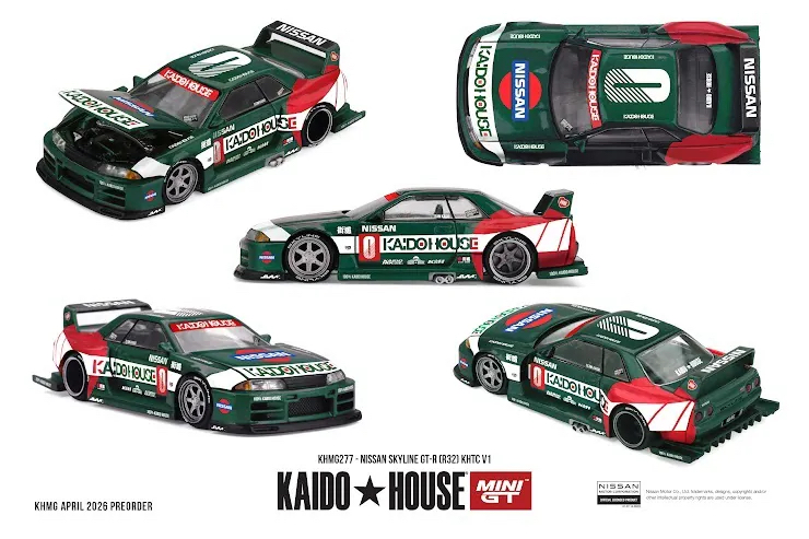 （預訂 Pre Order) Kaidohouse x MINI GT ( KHMG277 ) Nissan Skyline GT-R (R32) KHTC V1