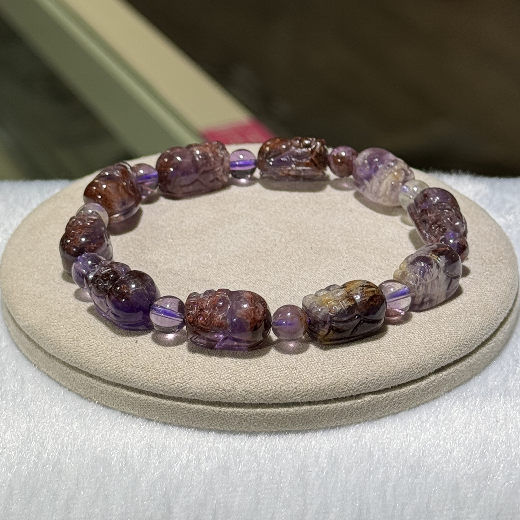 紫幽靈貔貅手串  9 mm +/-