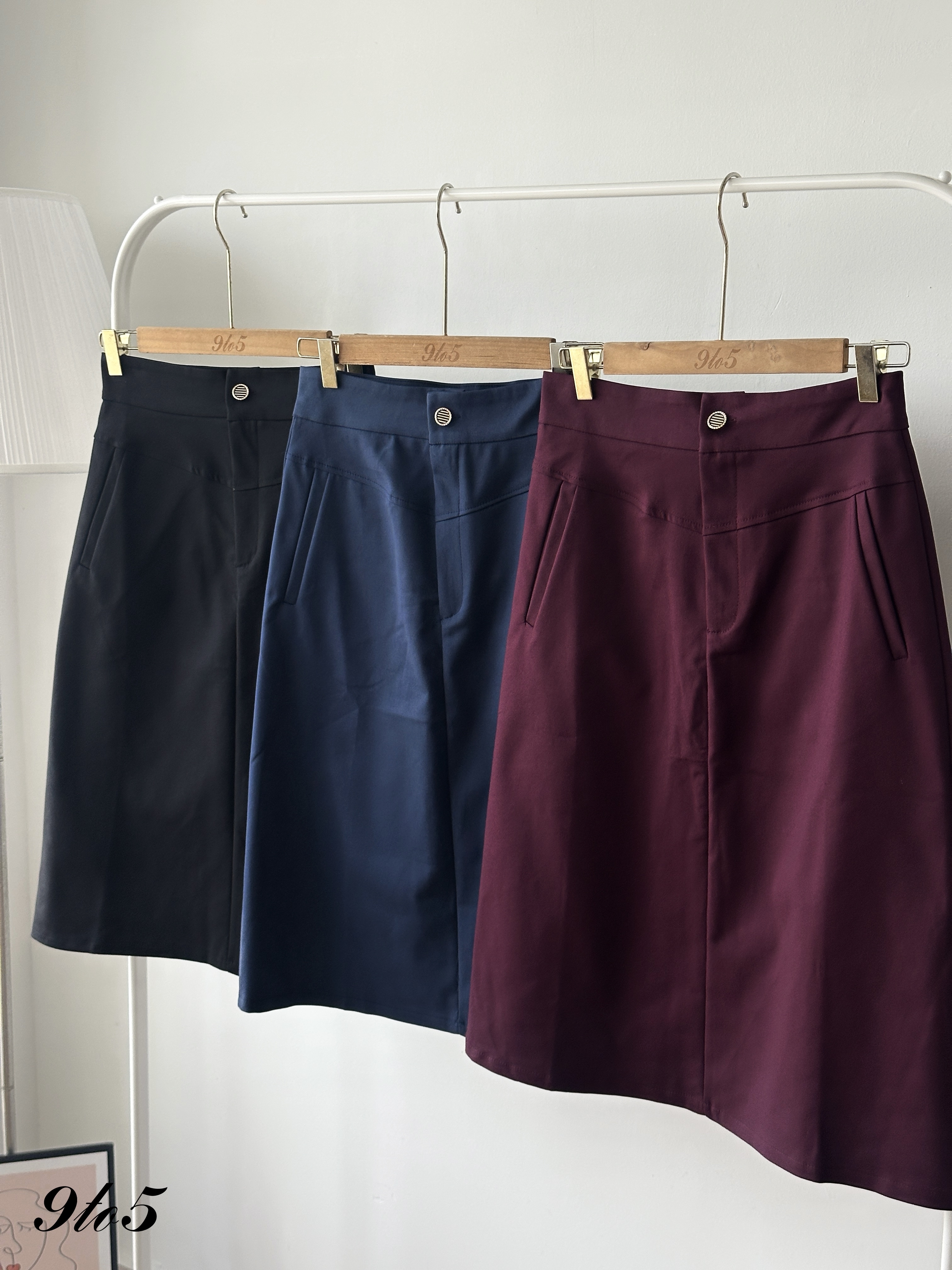 S2004 A Line Midi Skirt - 3 Colors 