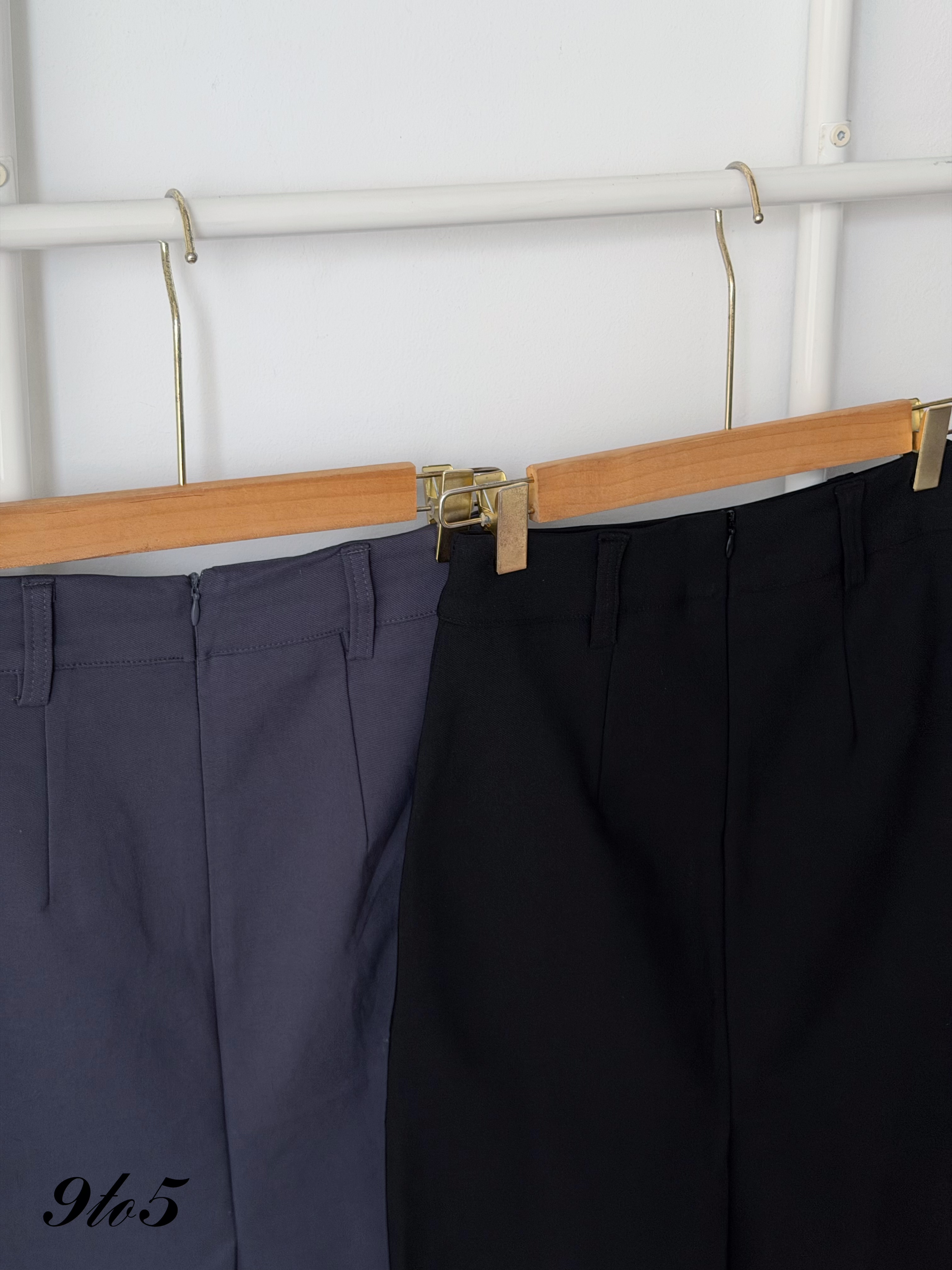 S2028 Midi Pencil Skirt - Black & Grey