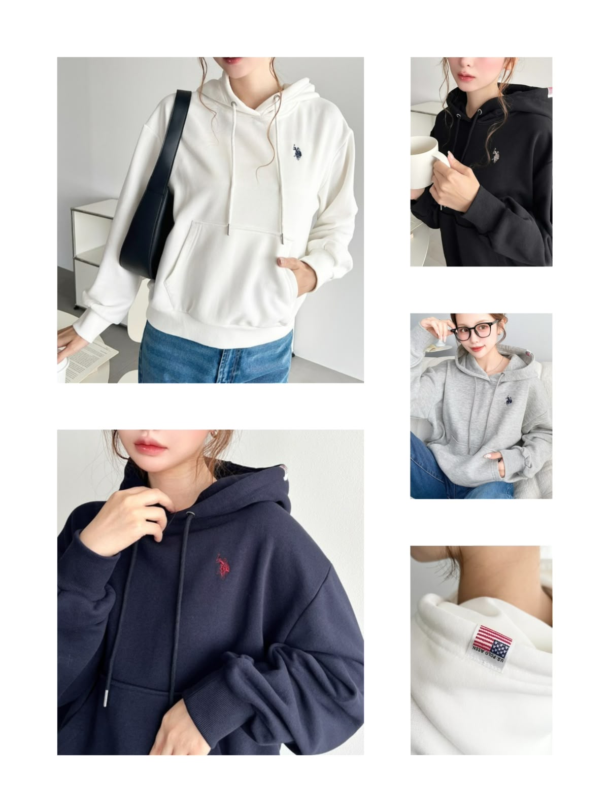 日本直送【U.S.POLO ASSN.】 單點刺繡短款連帽衫