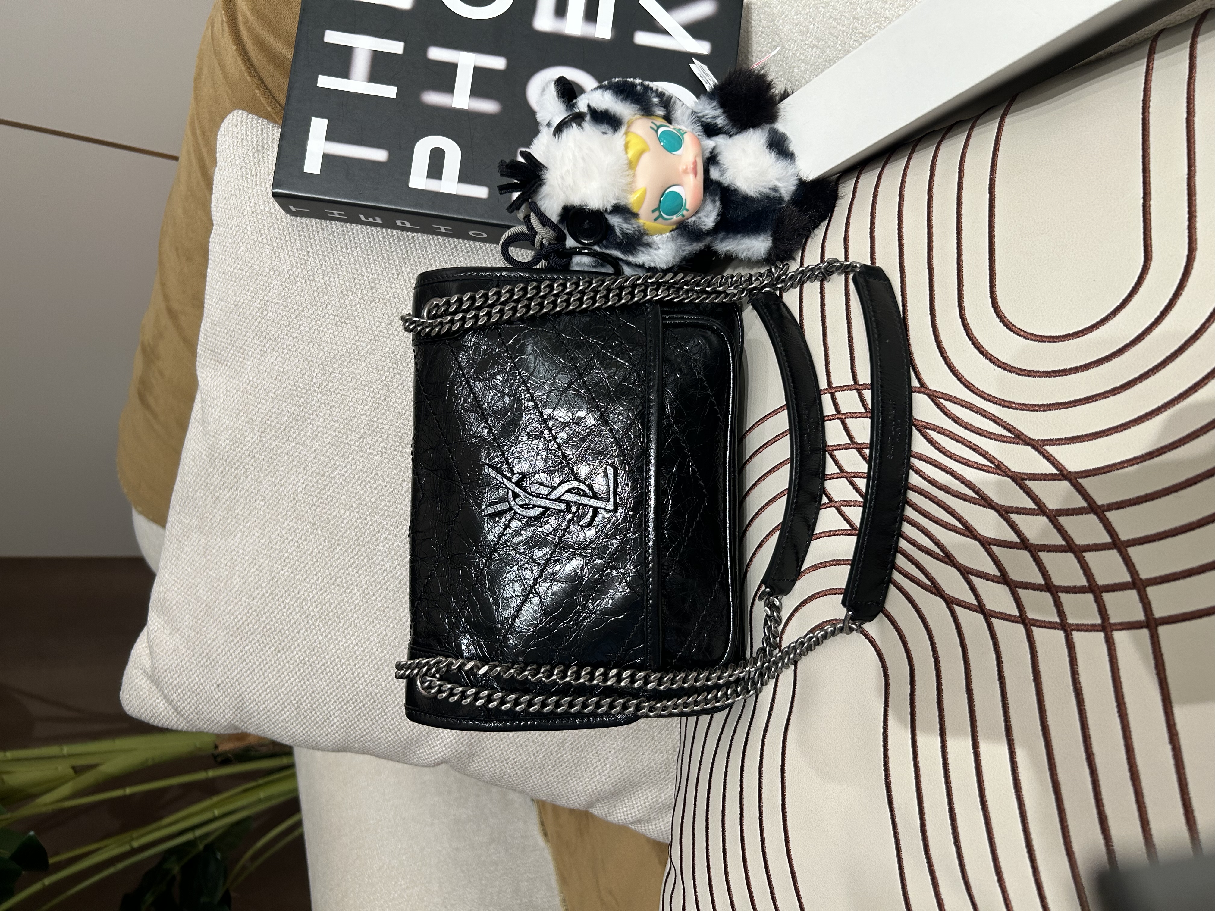 YSL Niki baby Bag Saint Laurent niki Calfskin黑色小牛皮 100%Authentic, 98%new ✅dust bag 