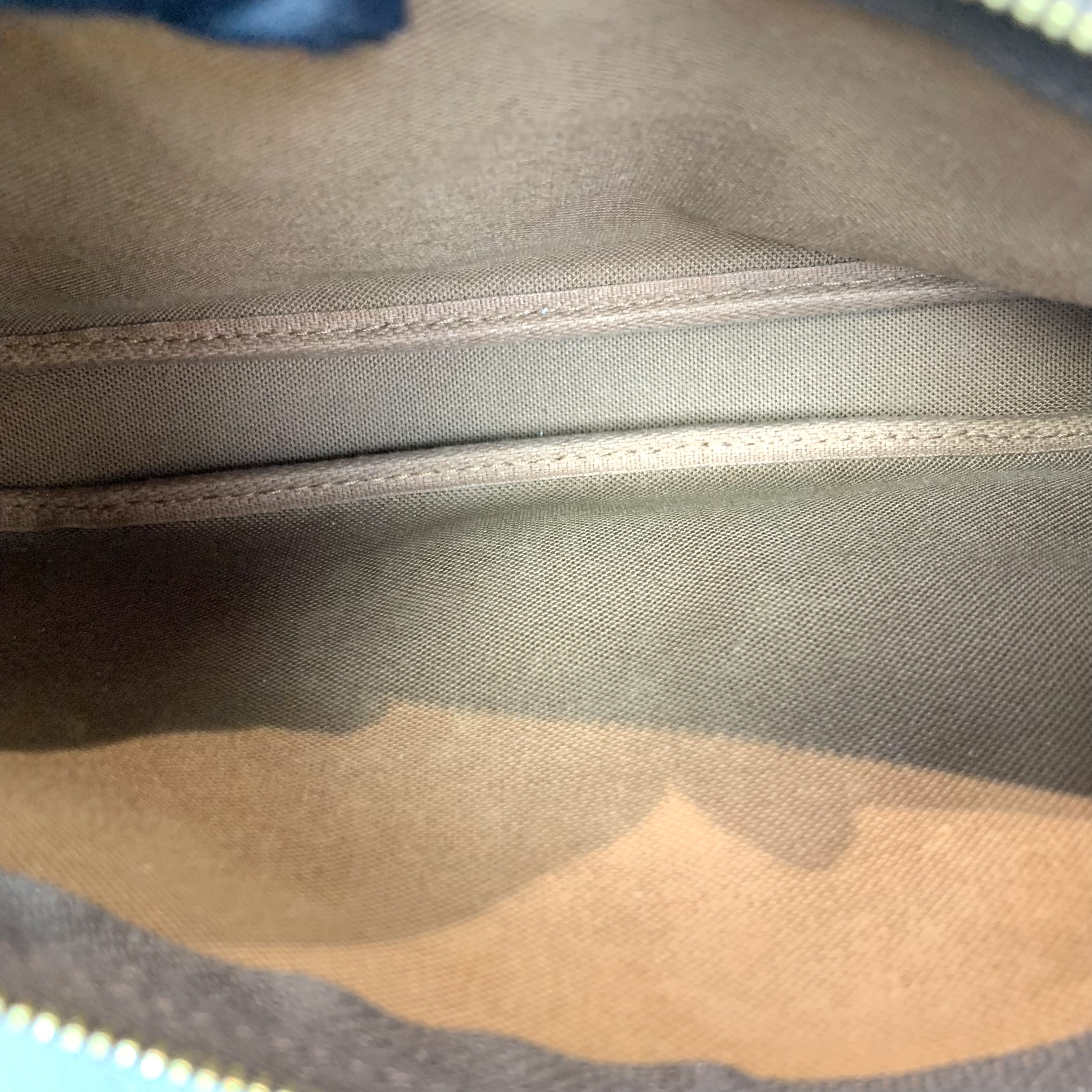 復古感 中古LV老花 Monogram金扣手挽袋