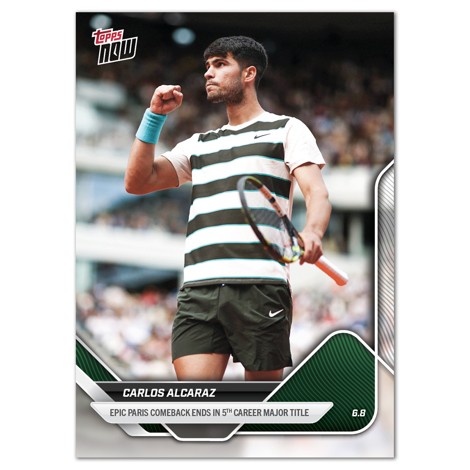 Carlos Alcaraz - 2025 Tennis Topps NOW® #TCA1 French Open 冠軍卡｜PR 5,704