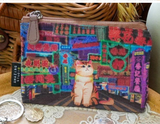 帆布零錢袋 - 霓虹十色