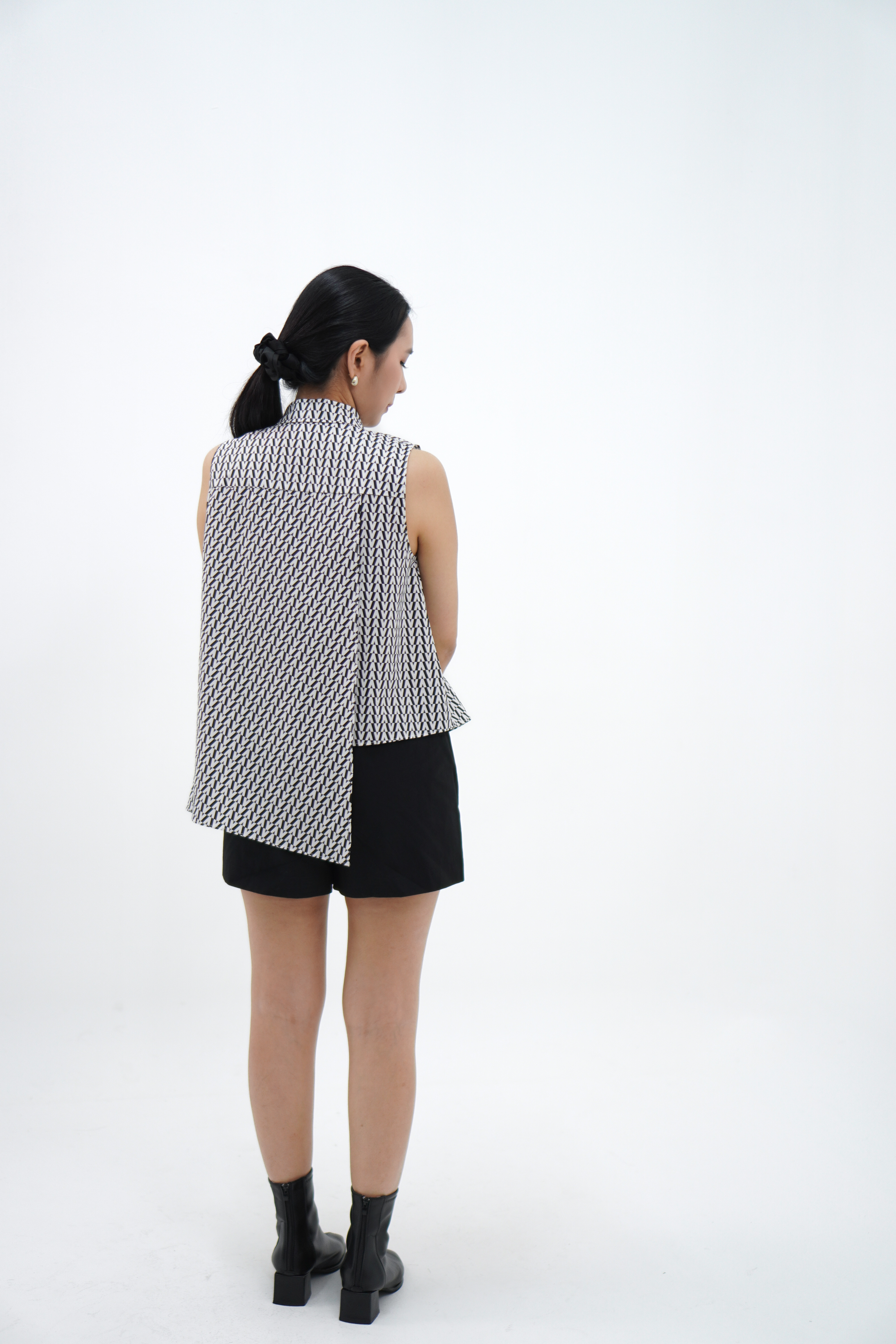 【设计师款】立领不规则衬衣