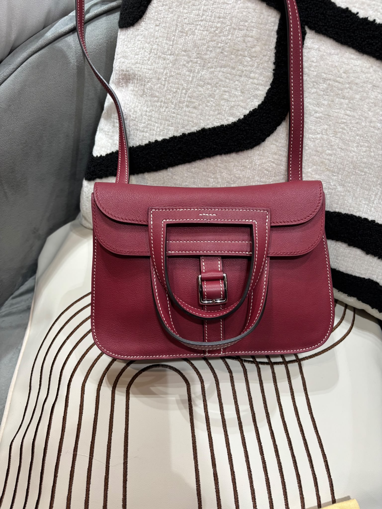 Hermes mini halzan  STAMP T 100%Authentic, 98%new ✅塵袋 