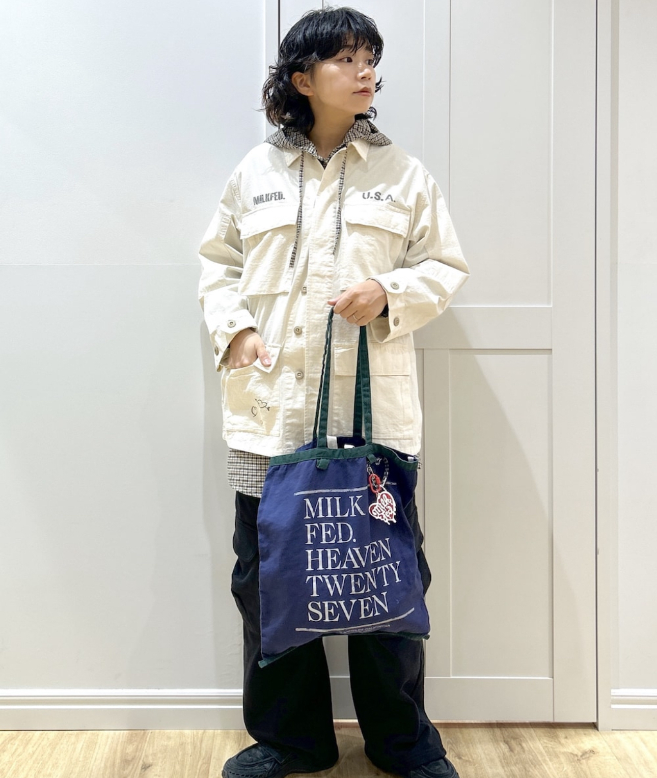 MILKFED. Logo tote bag