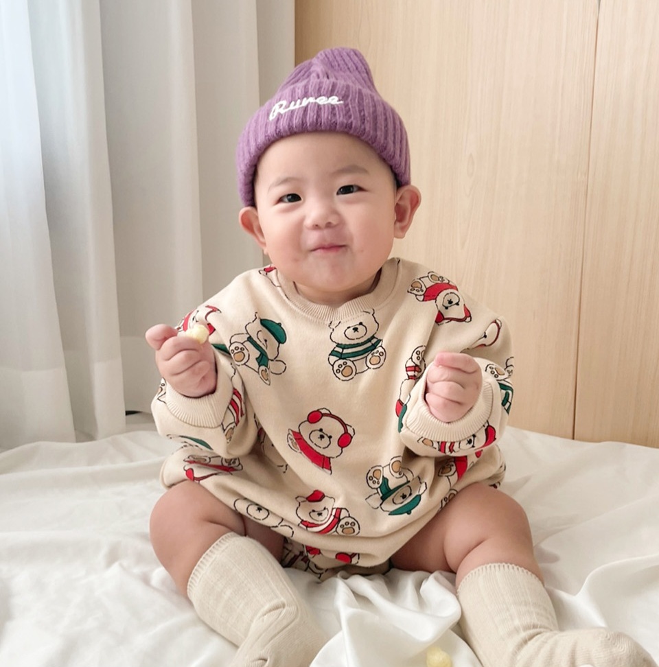 UBMOM 2023 Winter Teddy Series Berry Teddy 連身衣-米色