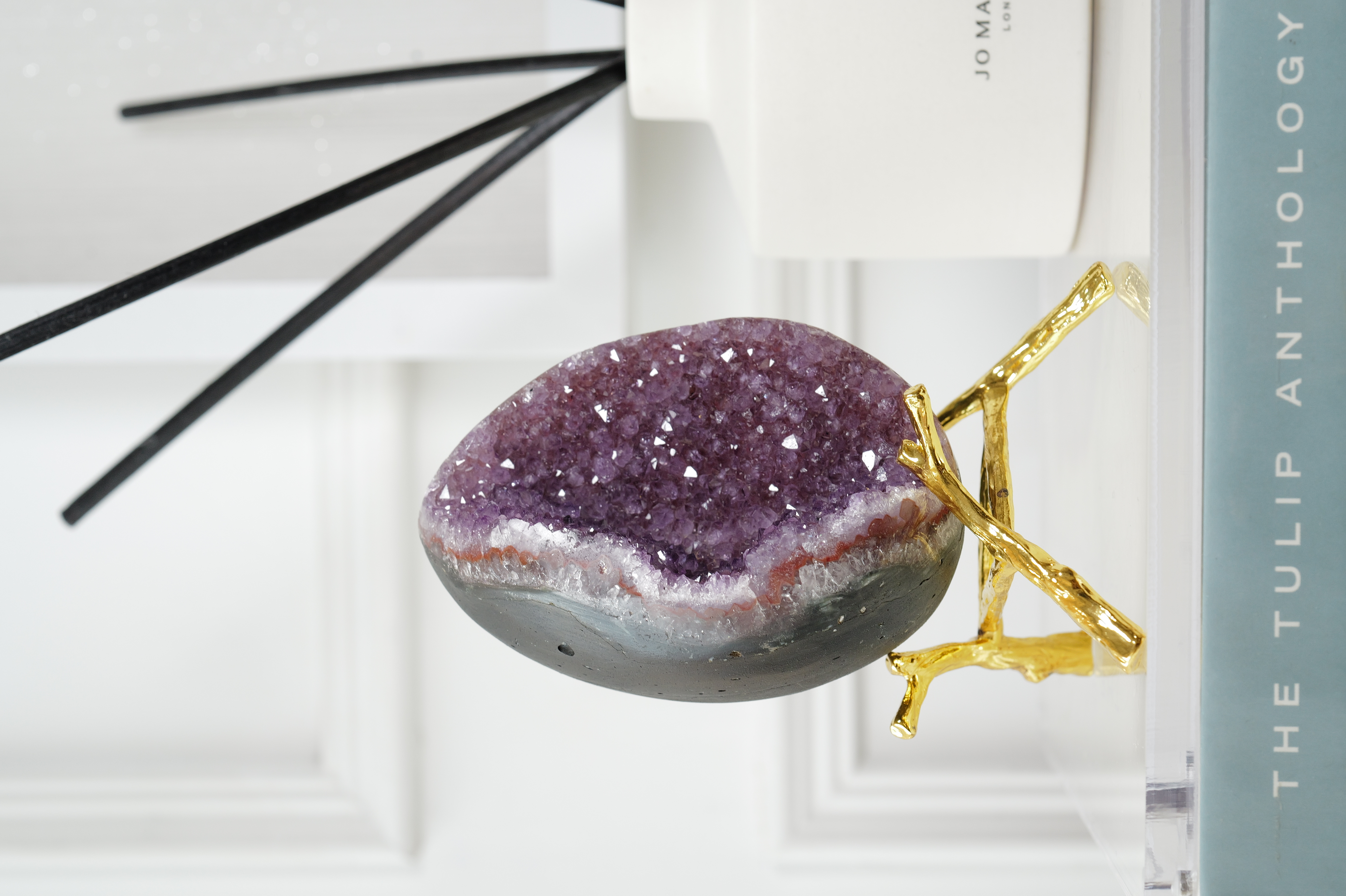 ༒10.2cm瑪瑙邊香芋柴紫水晶蛋༒  AM5001C2JGmf1-RA27*5EN