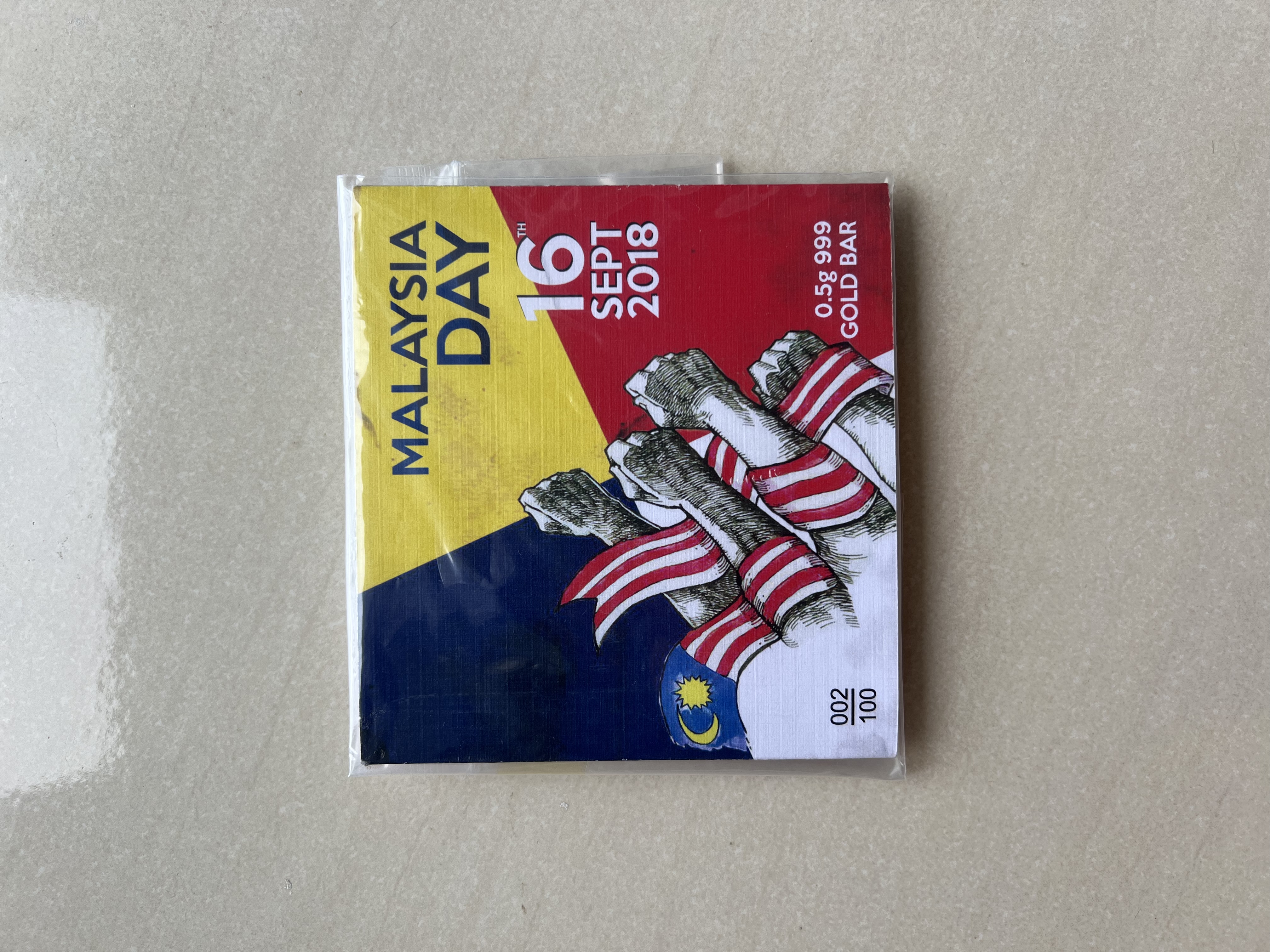 (Nice SN:2) NUBEX 2018 Malaysia Day 0.5g Emas 999 - Limited 100pcs only