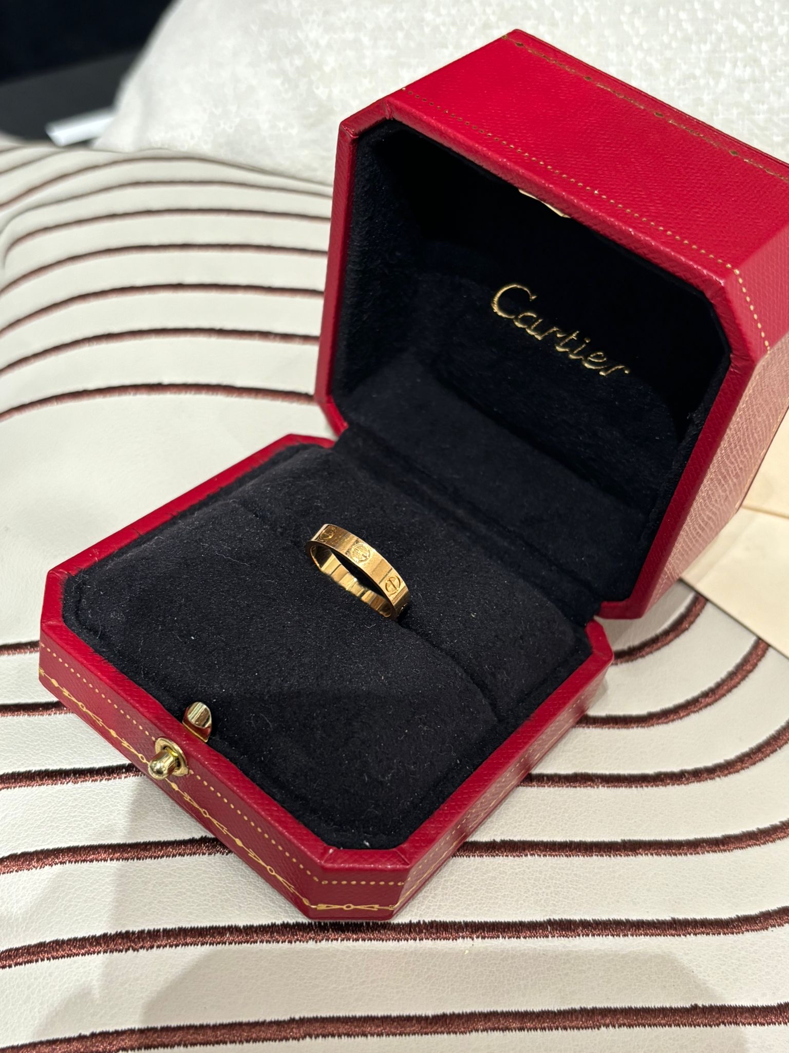 Cartier love ring 750 18k玫瑰金戒指 Size: 50 100%Authentic,98%new ✅2017 certificate✅box