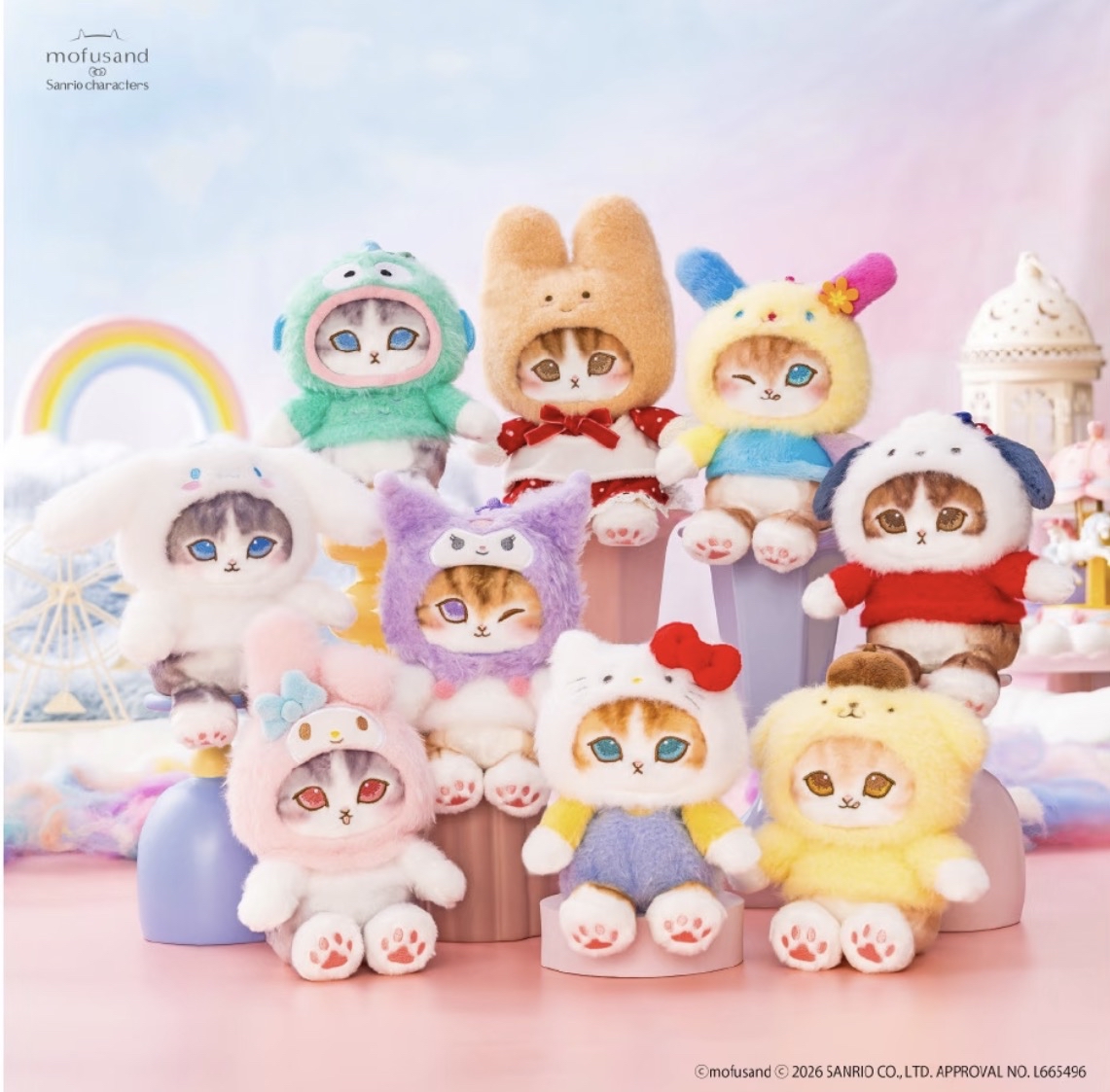 4月新品預購｜日版 Sanrio x mofusand 系列公仔吊飾🌈