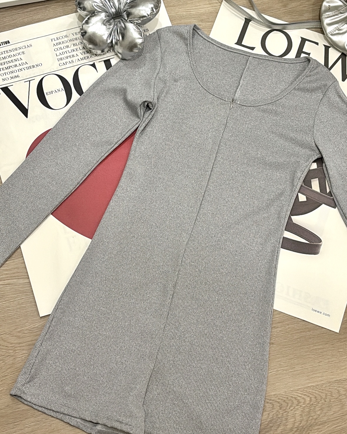 DR298辣妹灰色连体衣