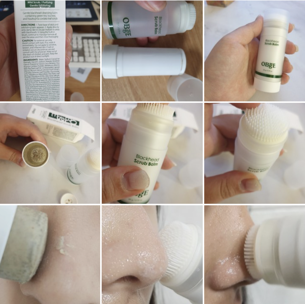 韓國 OBge 茶樹控油 黑頭清潔棒｜Blackhead Scrub Balm
