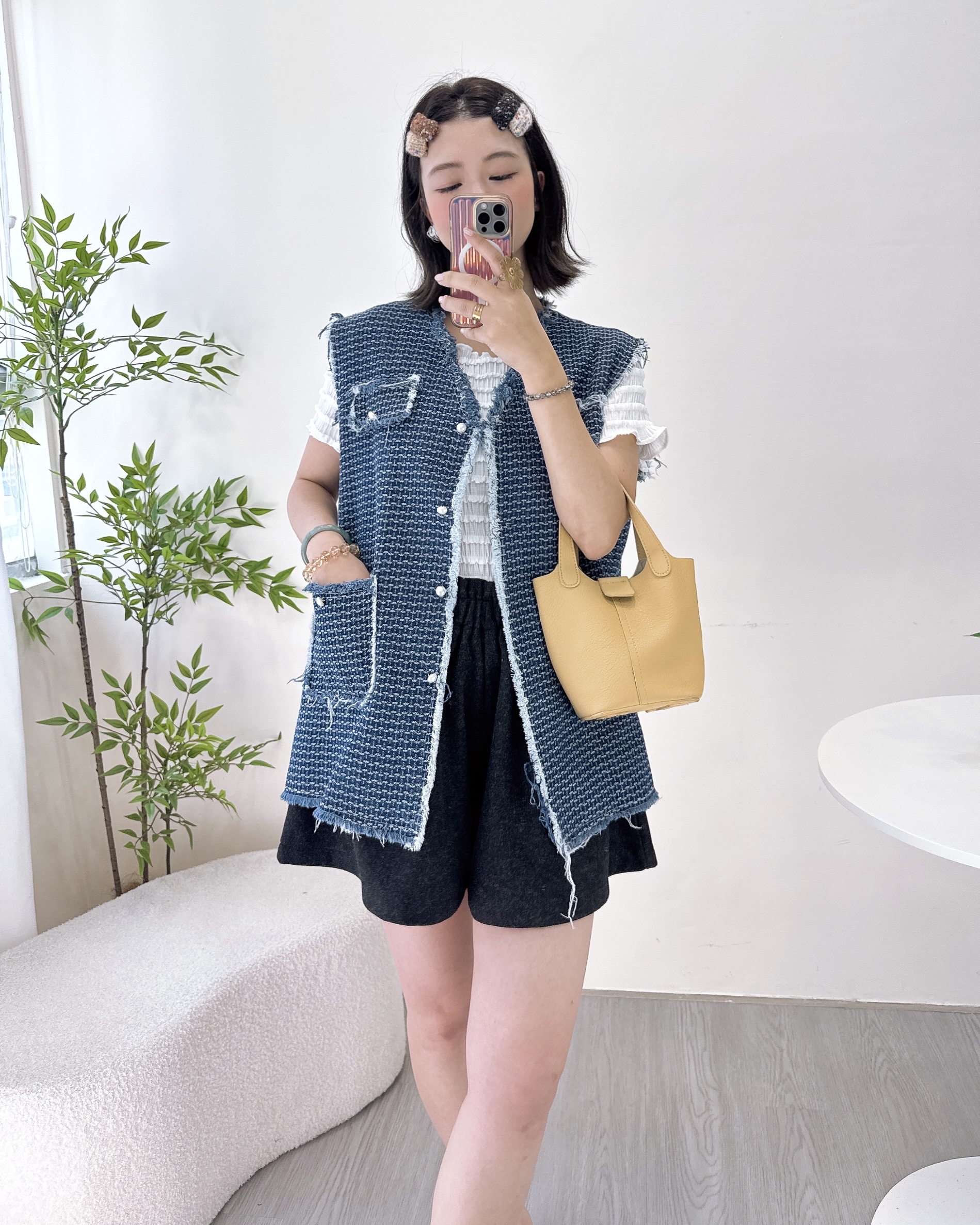 織紋soso牛仔背心外套 2色