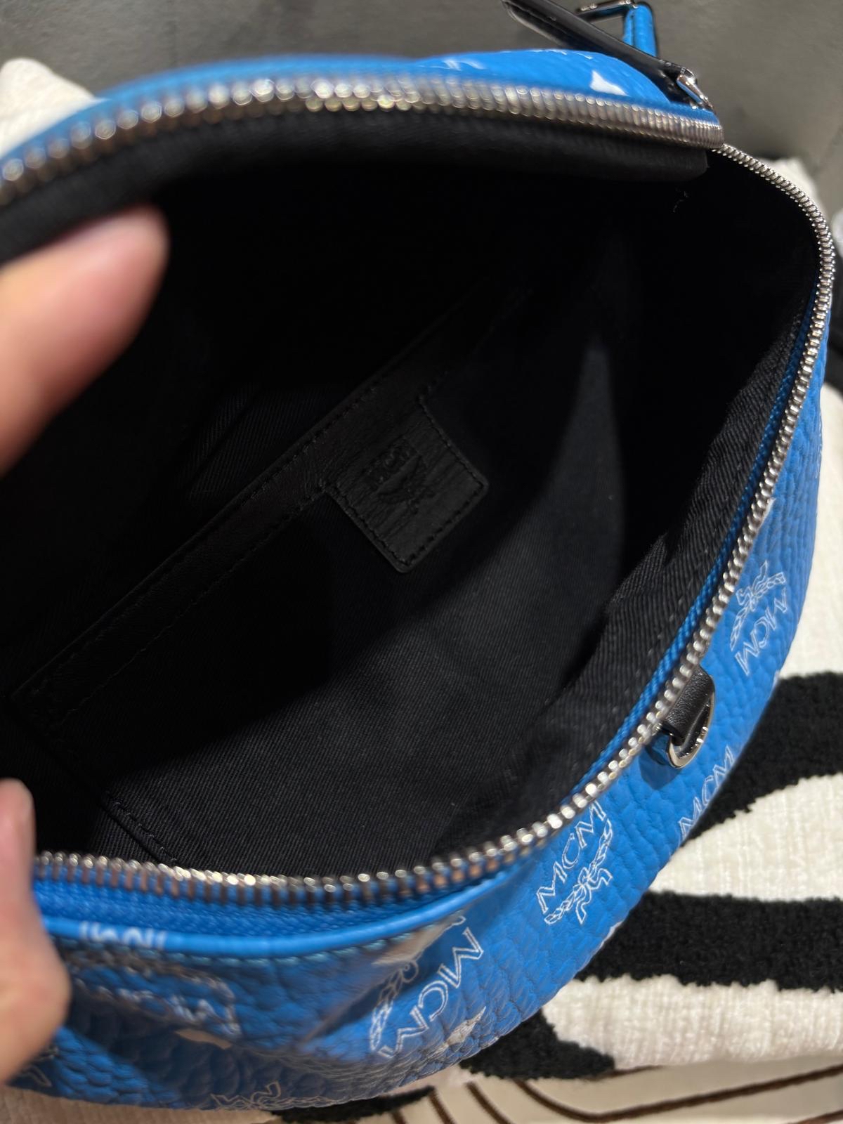 MCM Fursten Visetos Waist Bag Belt Bag Calfskin 100%Authentic, 98%New