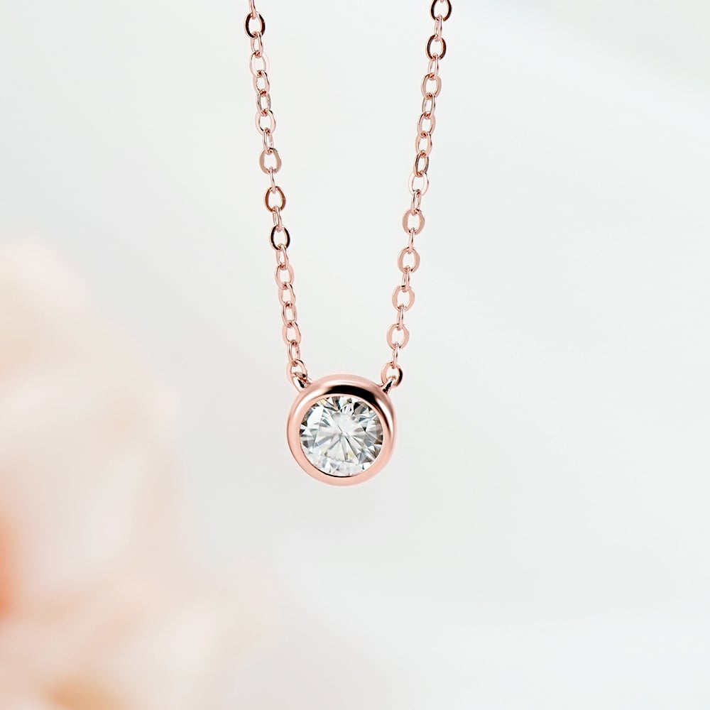 📦訂購 台灣限定 STORY 故事銀飾 簡愛單鑽莫桑石純銀頸鏈