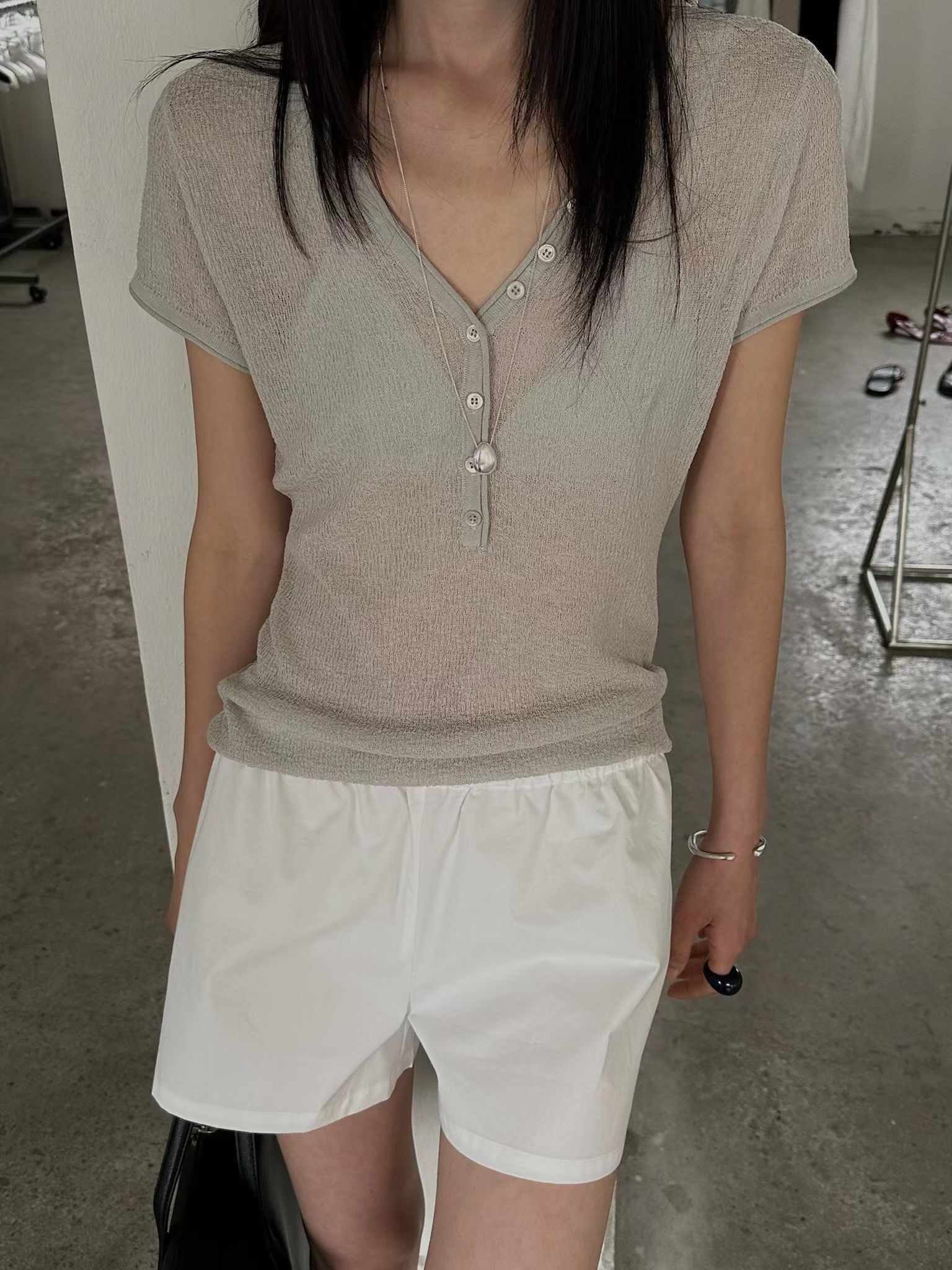 See-though top