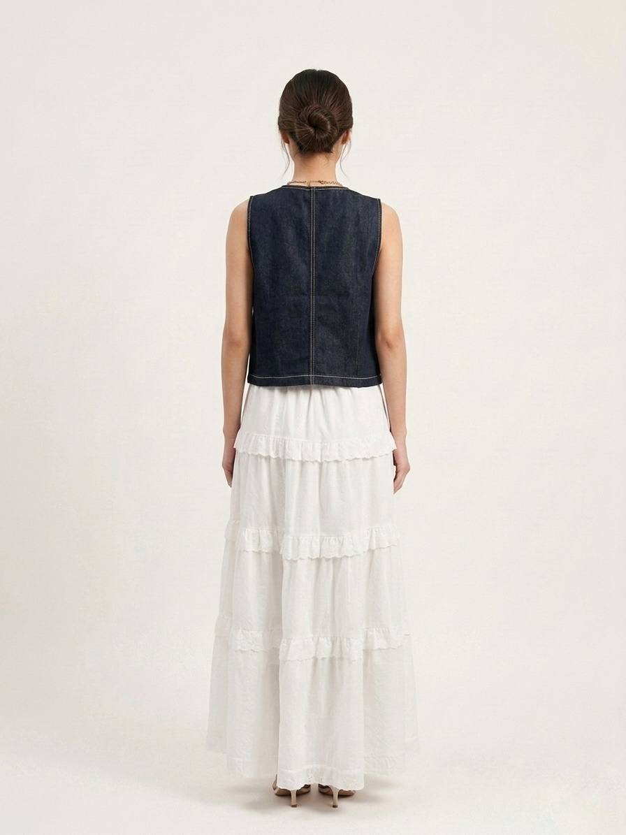 W6022A - Layered Maxi Skirt  