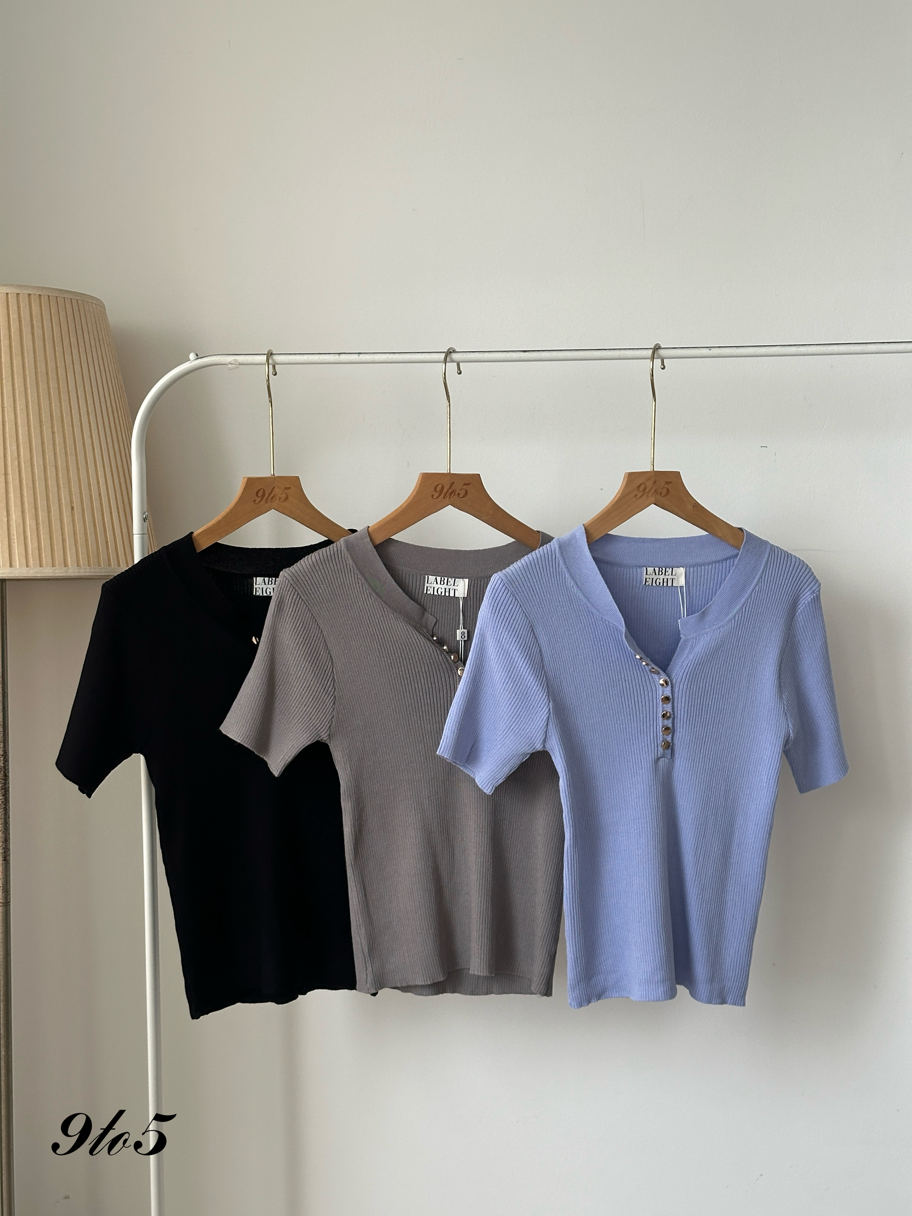 T3999 V Neck Knit Top - 6 Colors 