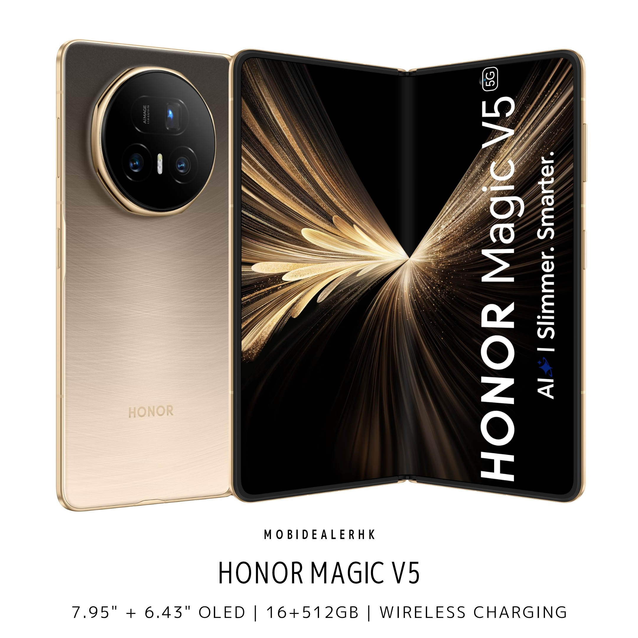 Honor Magic V5 | 榮耀 Magic V5 | 5G | 智能手機 | 摺疊手機 | 8.8mm 超薄 | 64MP 潛望長焦 | 5820mAh | 66W 快充
