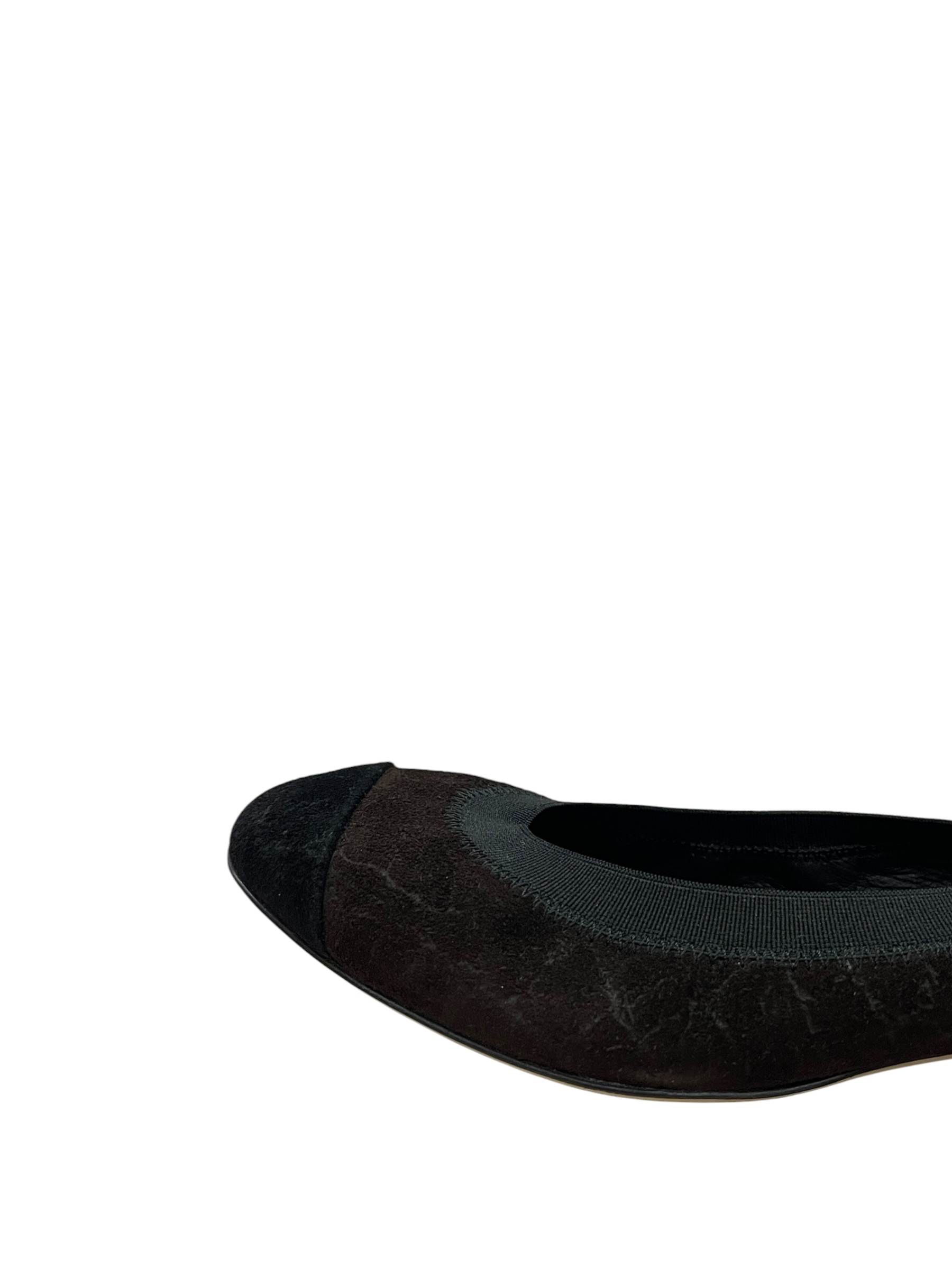 Pre-Owned Chanel Suede Cap Toe Ballerina Flats / Product Code: 080520