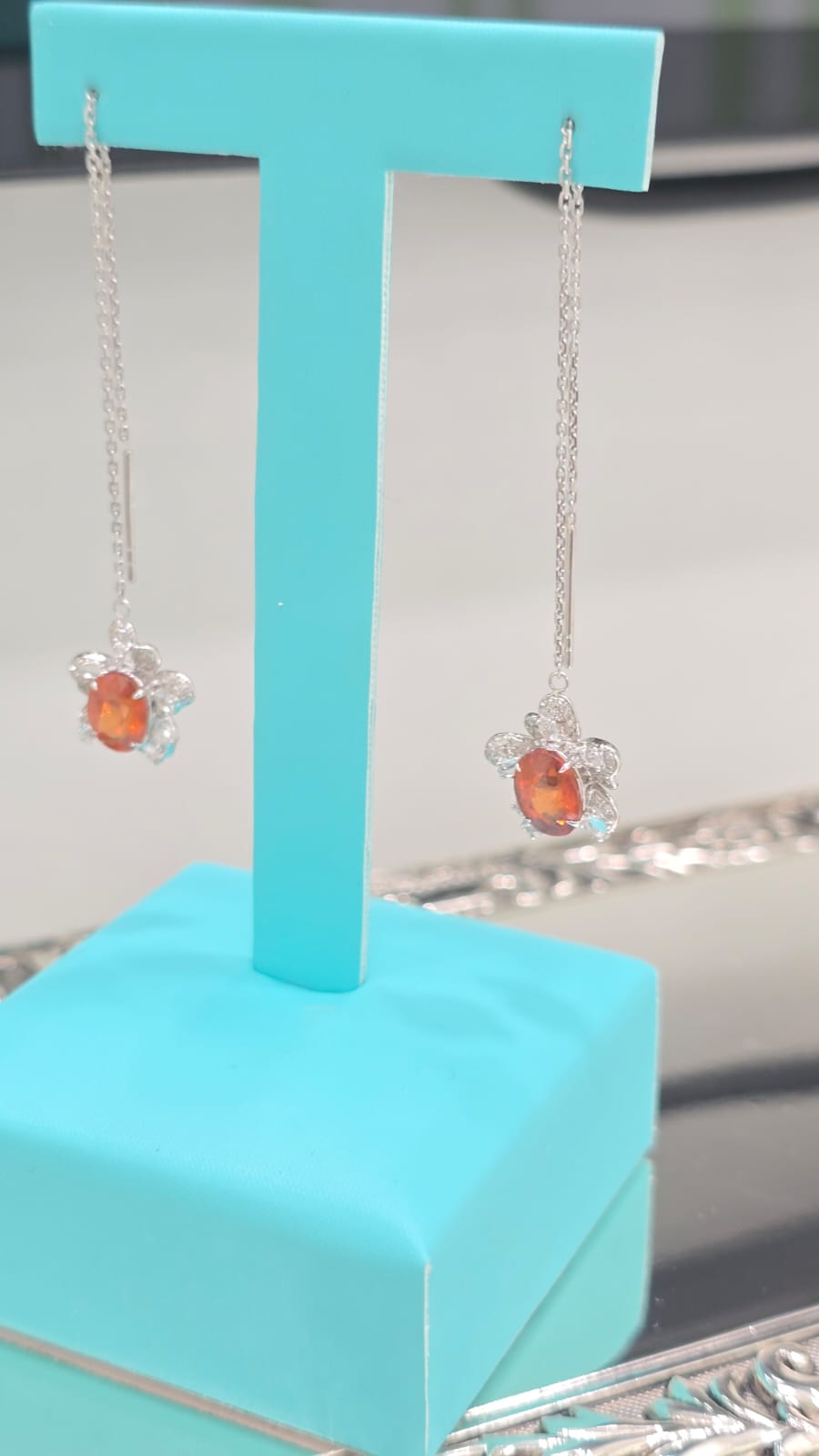 18K芬達鑽石耳線D:2ct