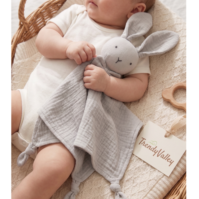 Trendyvalley Organic Cotton Muslin Security Blanket