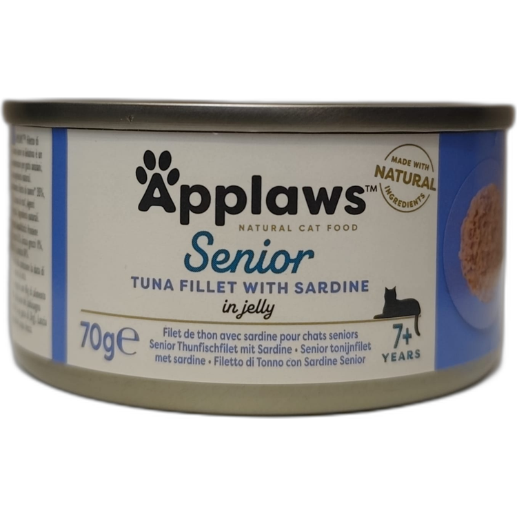 (現貨即取)Applaws Senior in Jelly 吞拿魚配沙甸魚貓罐頭(7歲以上老年貓適用) 70g