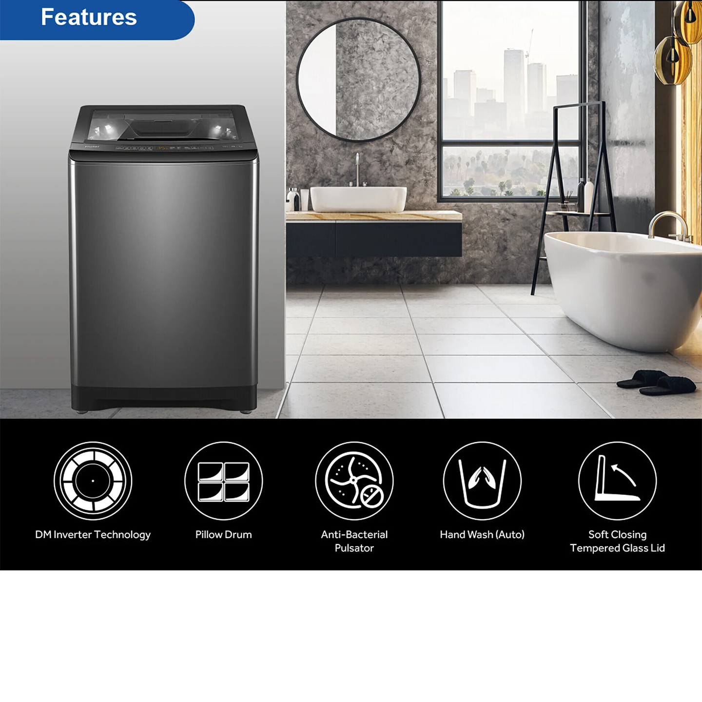 Haier 17kg Top Load Washing Machine (HWM170-B278S6)