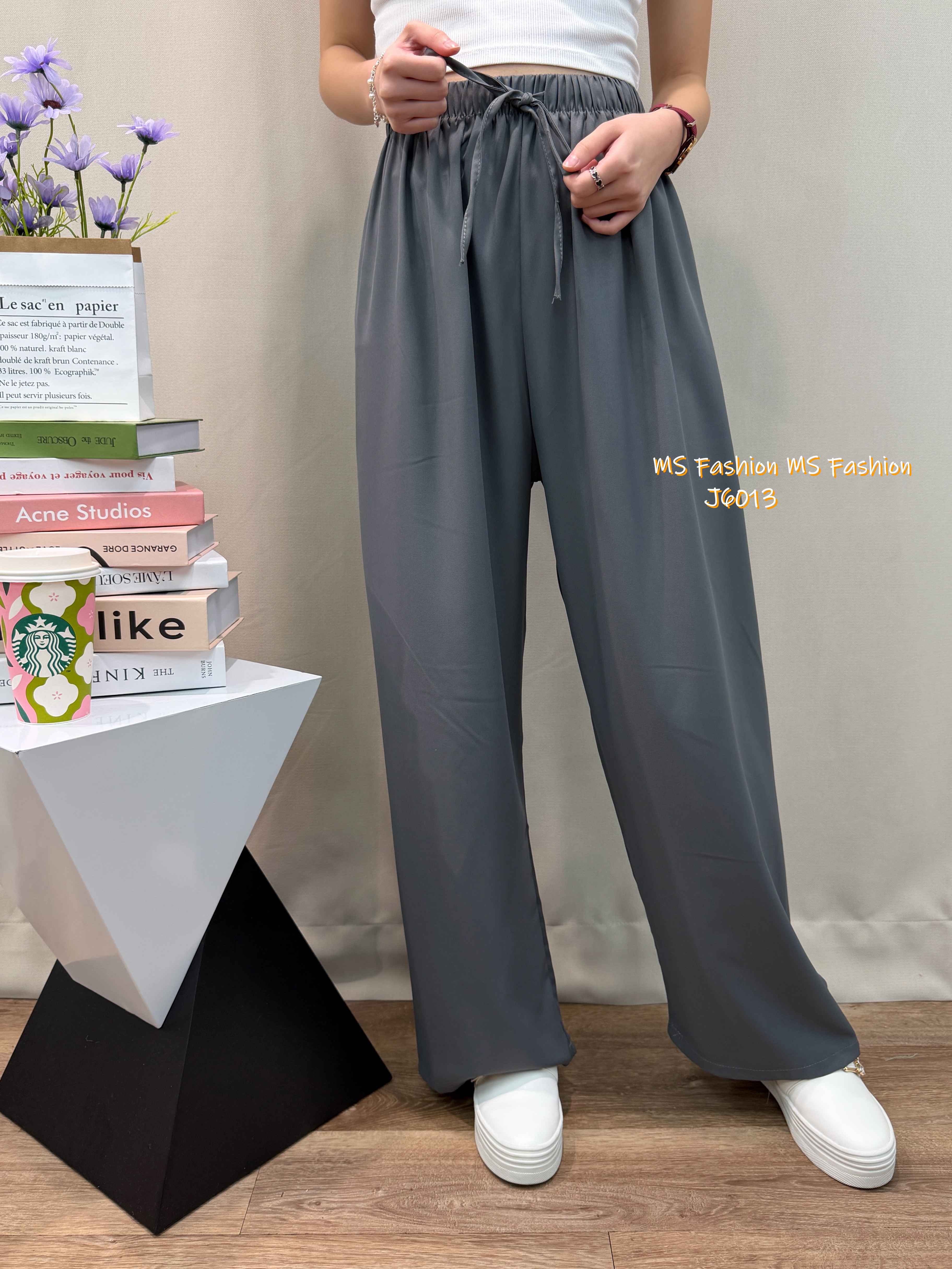 J6013 韓國🇰🇷靚色闊筒褲