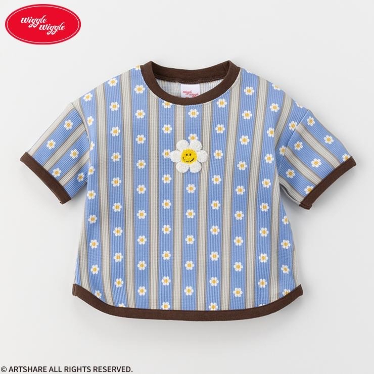🇯🇵限時預訂 日本直送🇯🇵Wiggle Wiggle兩色花花條紋短袖上衣