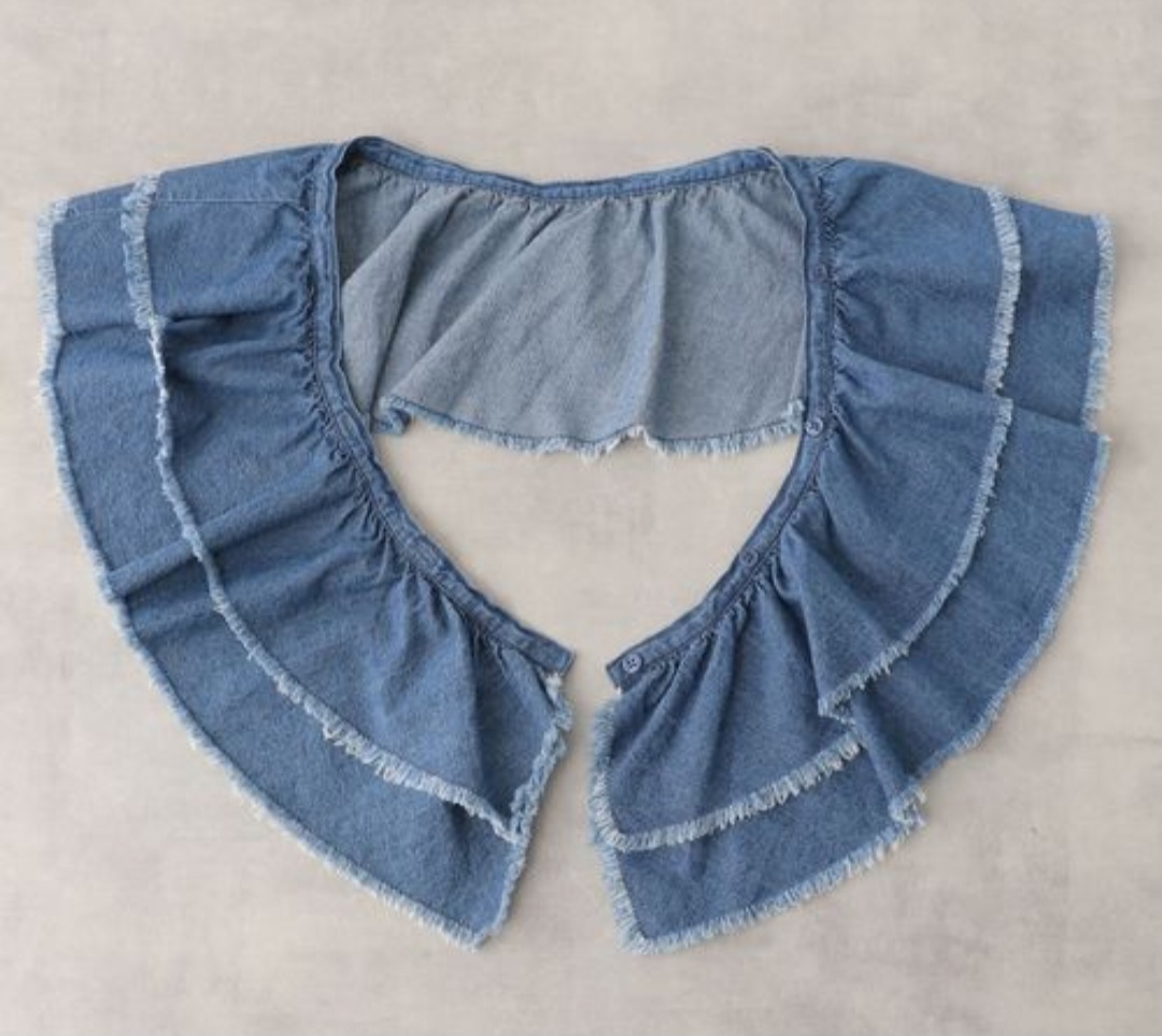 日本預購 牛仔裇衫ruffle領（可拆）（限量）