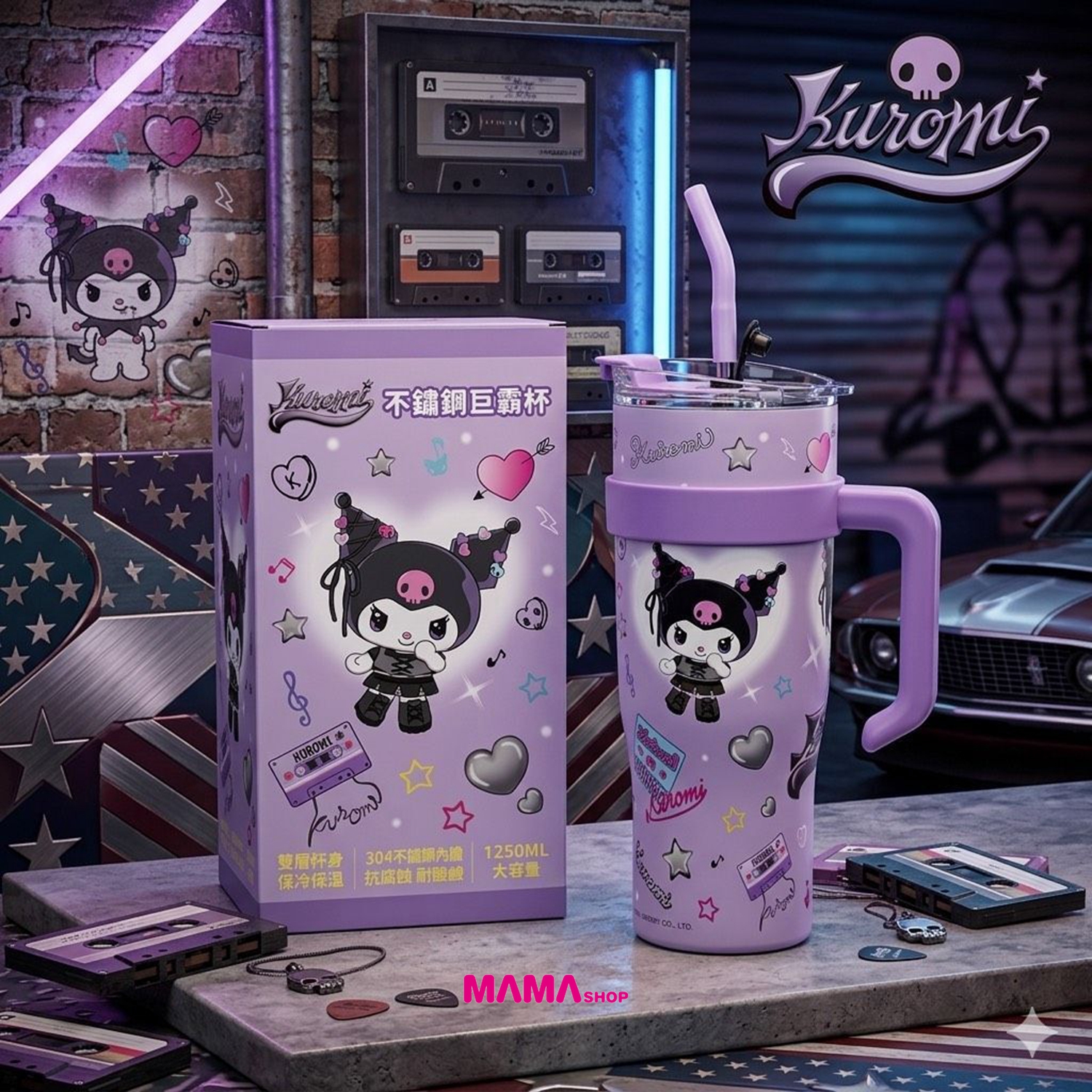 台灣直送 Sanrio 提把不鏽鋼巨霸杯