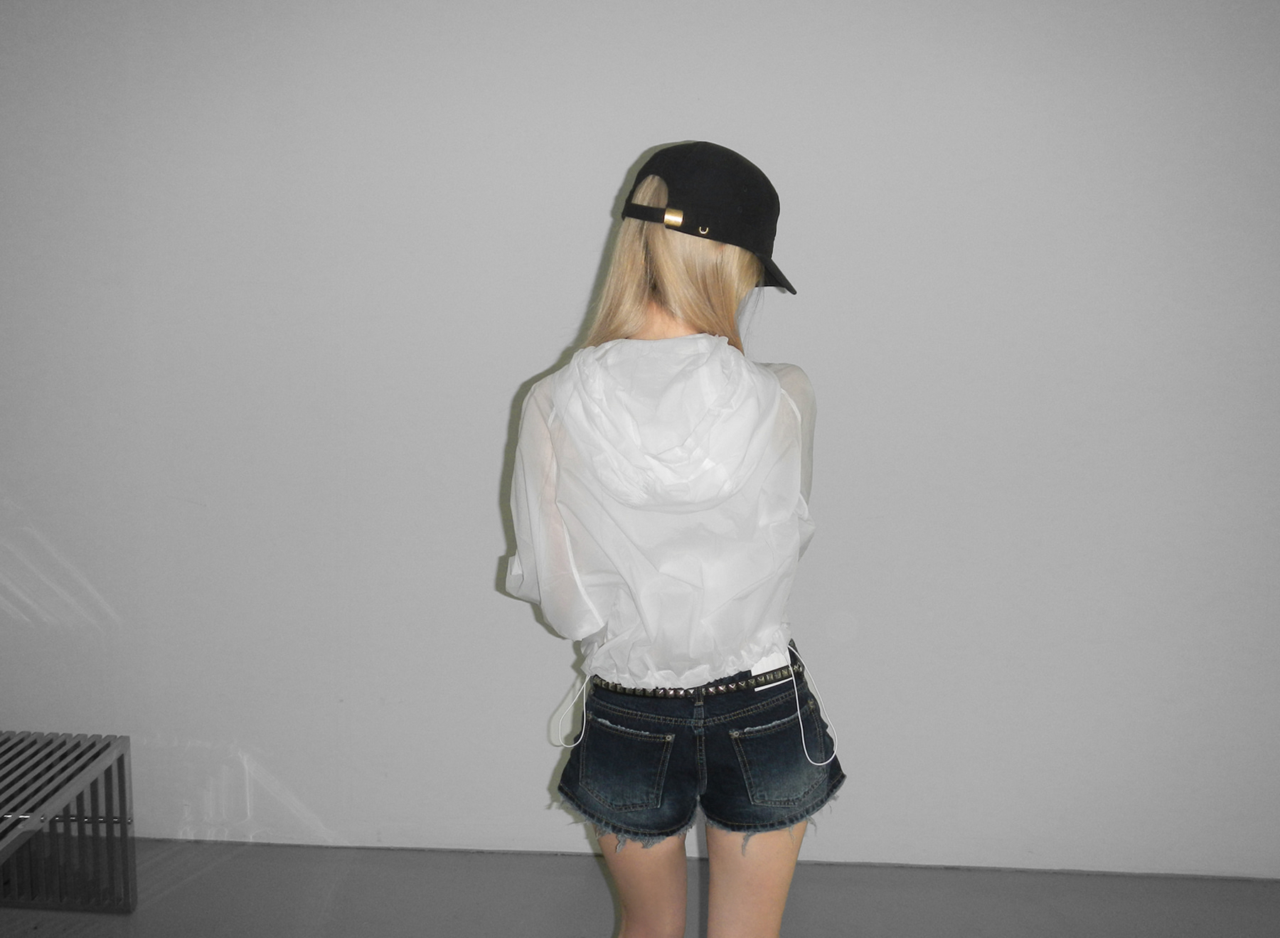 Low-Rise Distressed Denim Shorts