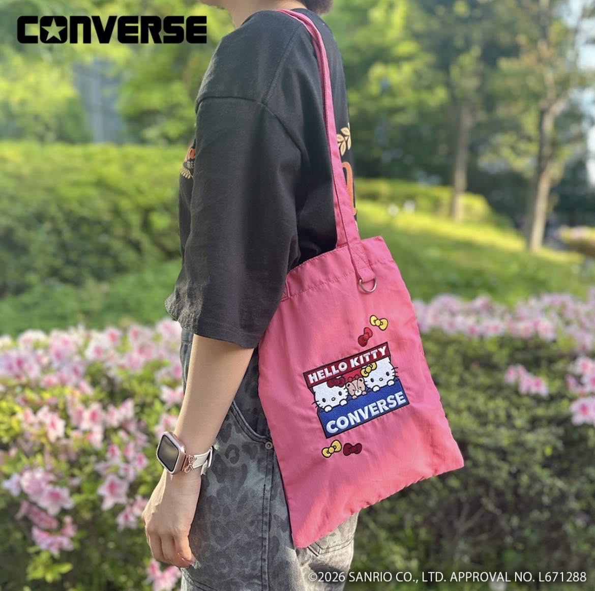 日本預訂📍日本限定Hello Kitty x Converse系列 - Tote Bag 11/6日本開售