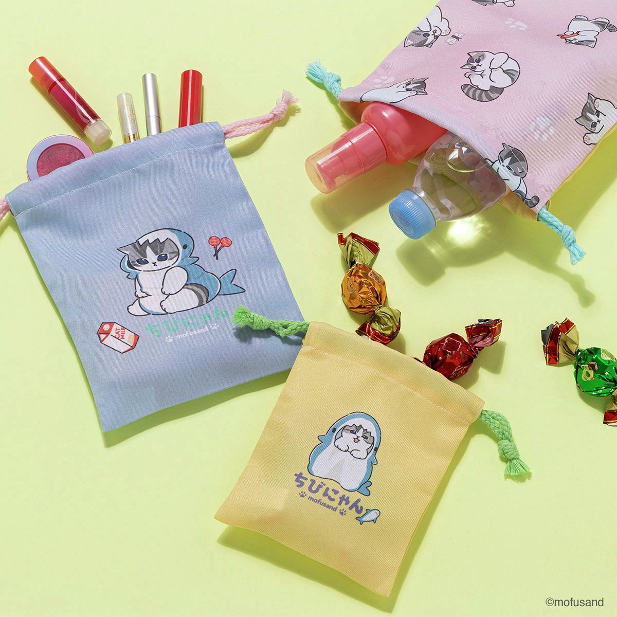 （24/4新品）日本Mofusand 一套三個索袋