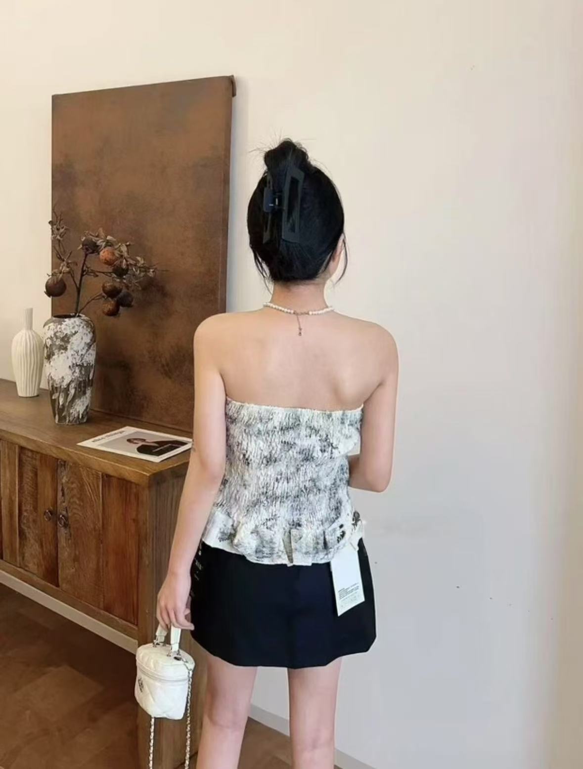 TP374辣妹碎花抹胸