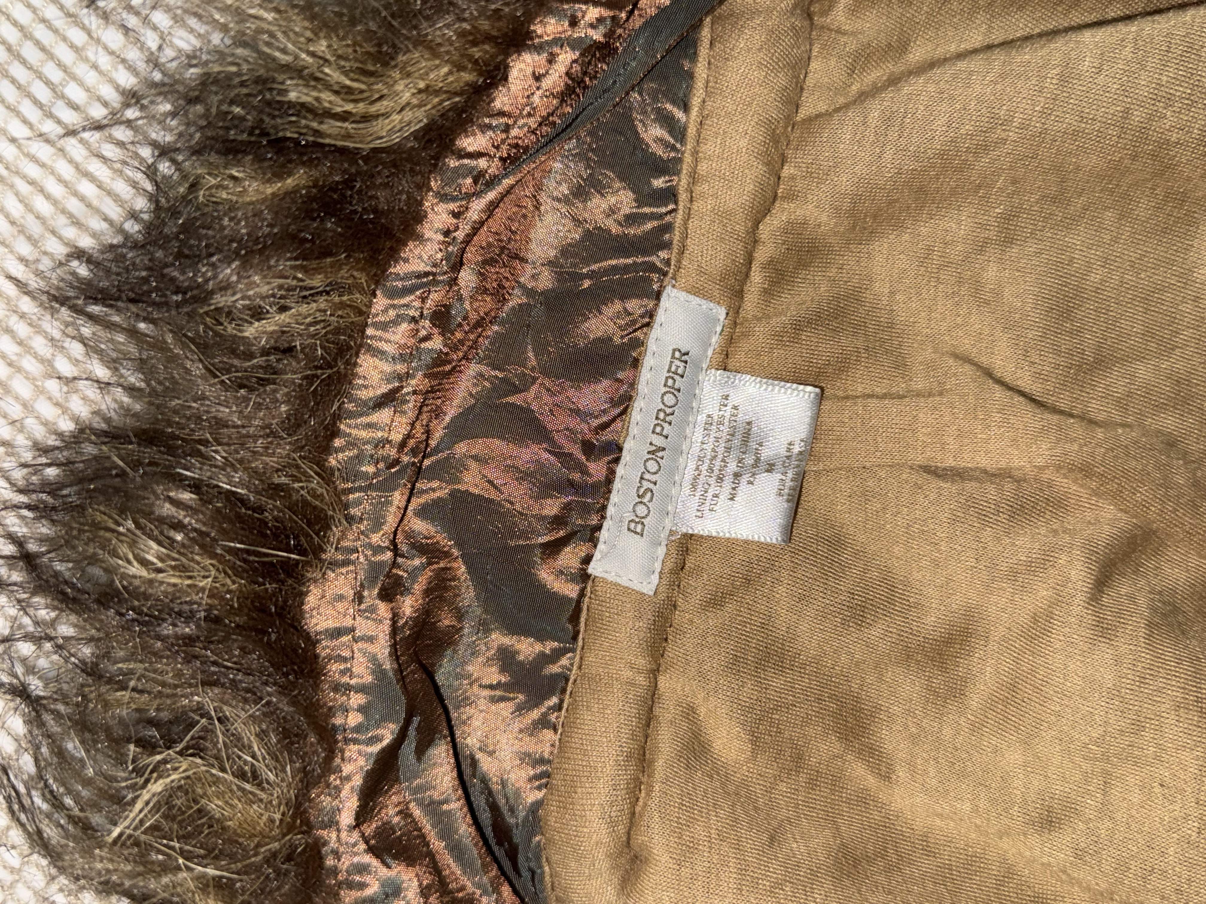 Vintage Boho Faux Fur Embellished Vest with Beaded Detail