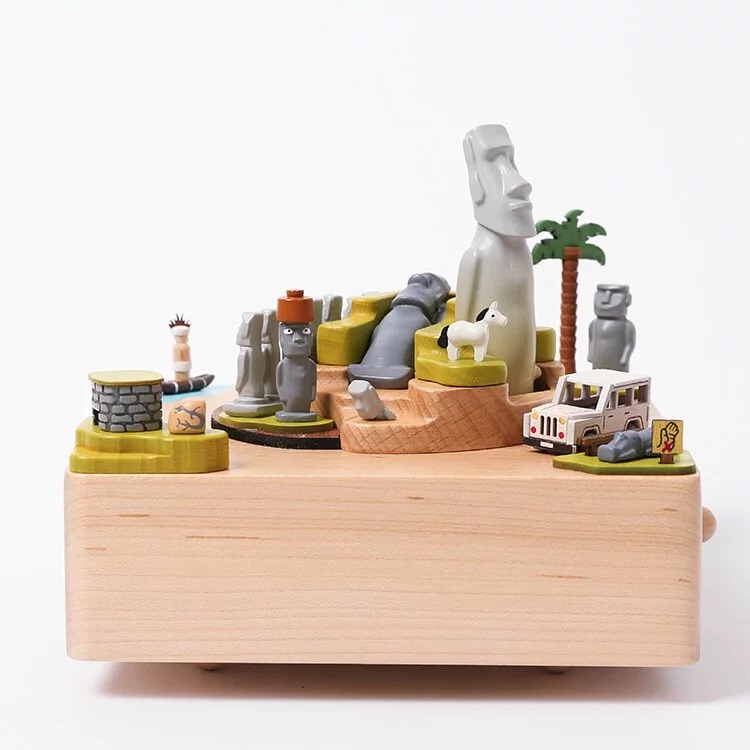 📦訂購 台灣代購 Wooderful life【復活節島】木製城市音樂盒