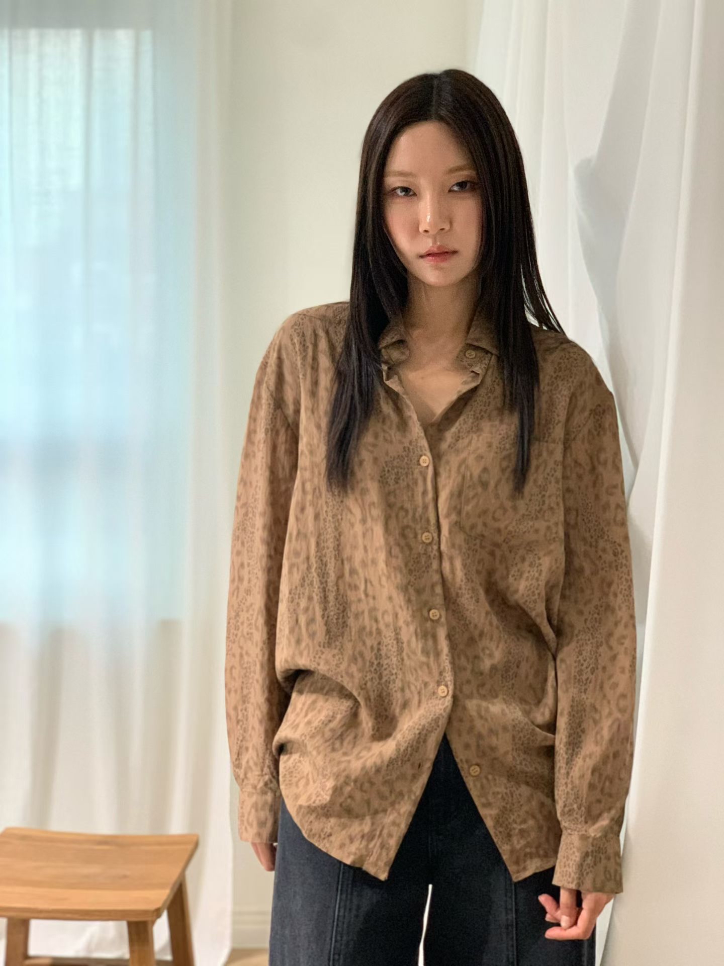 221494 豹紋恤衫