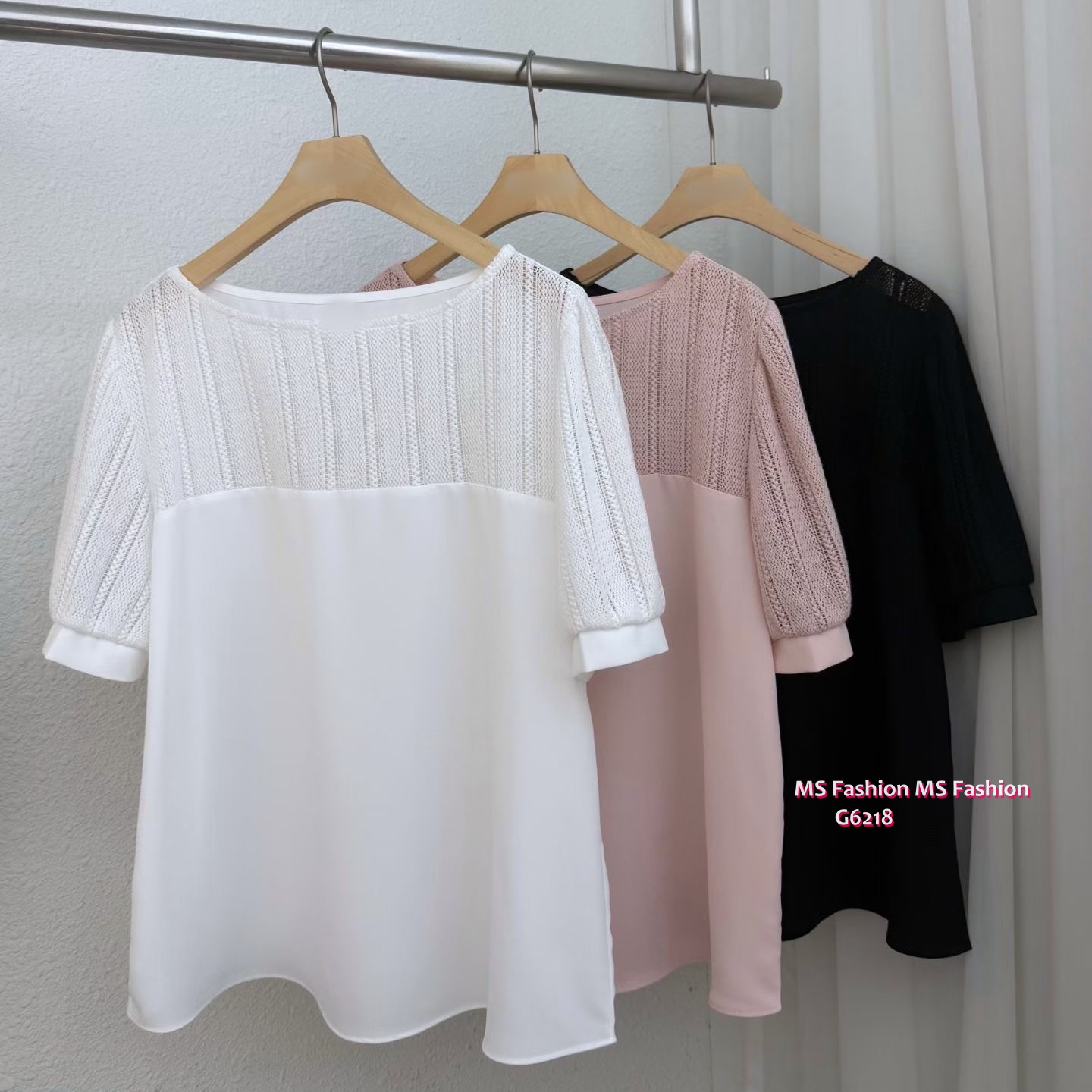 G6218 韓國🇰🇷靚料通花lace top