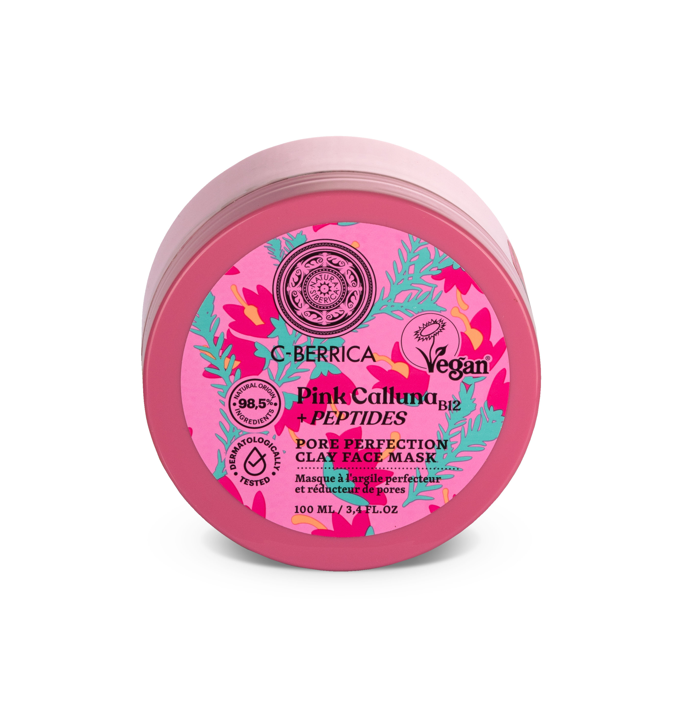 Pink-03 粉紅石楠+玻尿酸胜肽收毛孔黏土面膜 100ml