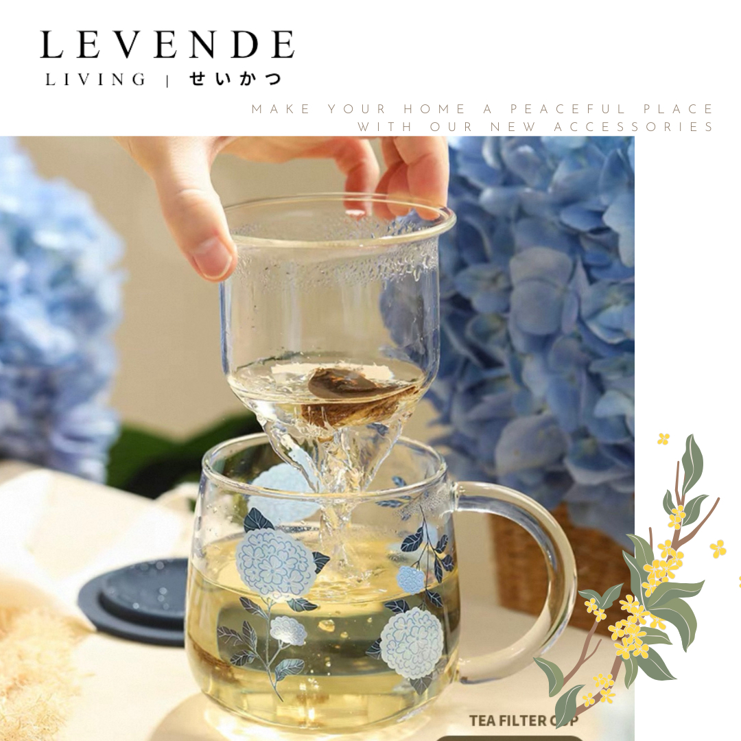 Levende 繡球花高硼硅耐熱玻璃杯