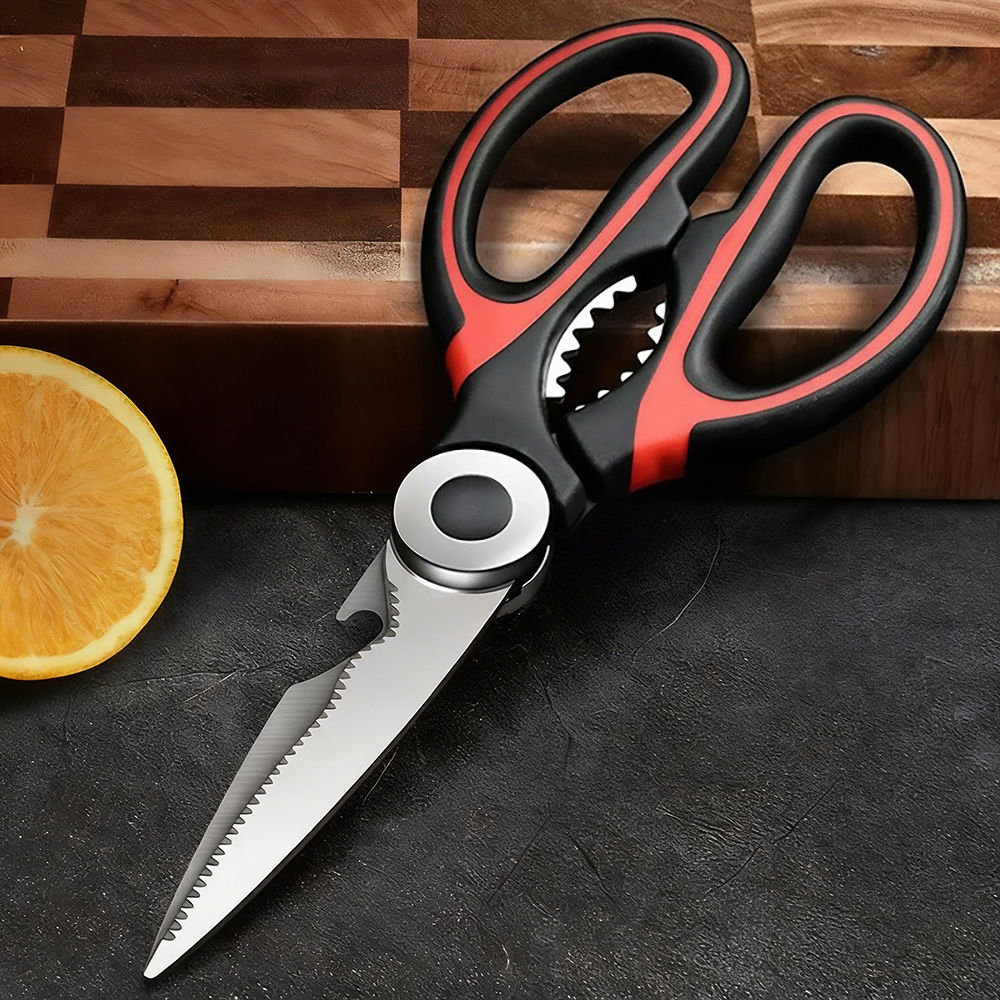 不鏽鋼廚房剪刀 2.5紅黑 UA0535
