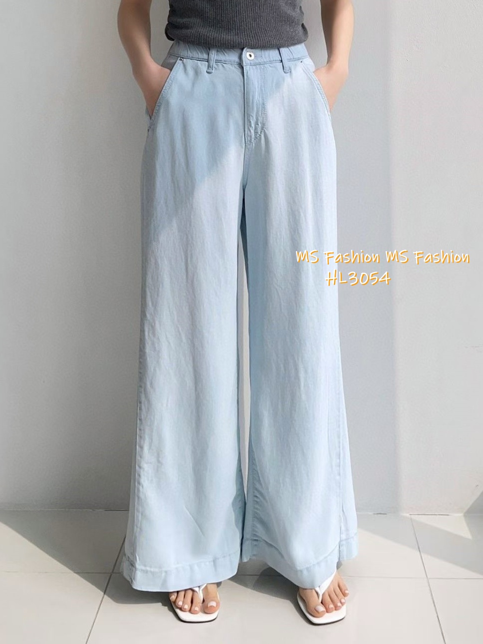 HL3054 韓國🌼Howluk天絲面料闊筒褲