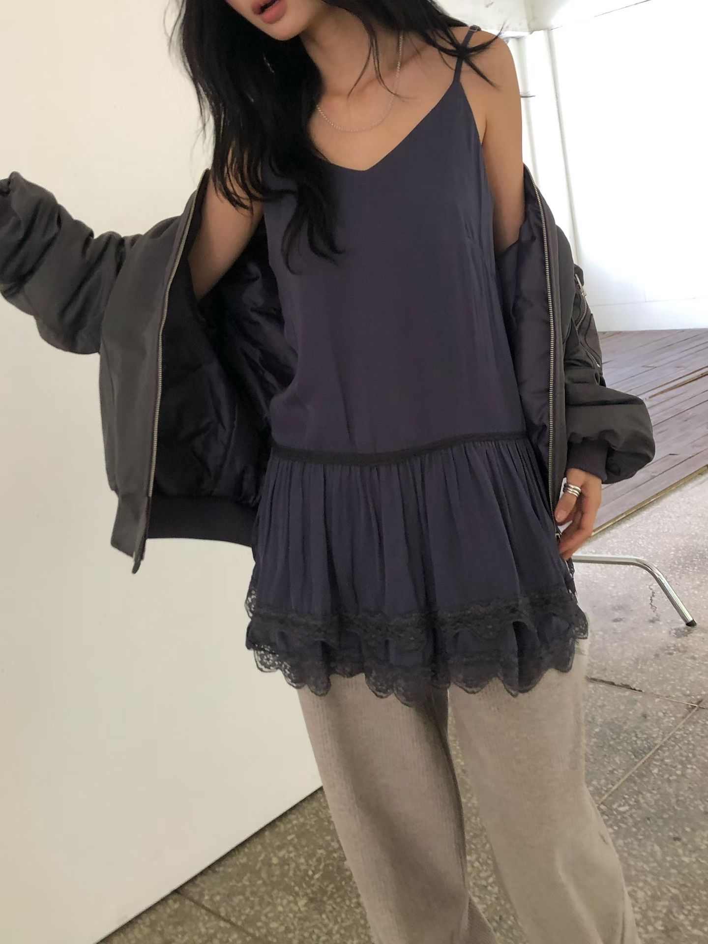 Ruffle layer vest