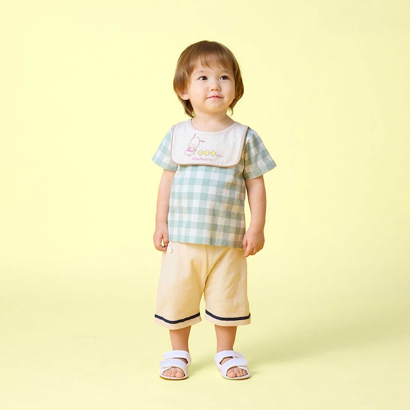 🇯🇵預訂 日本直送🇯🇵Sanrio兩色人物印花領格紋短袖上衣