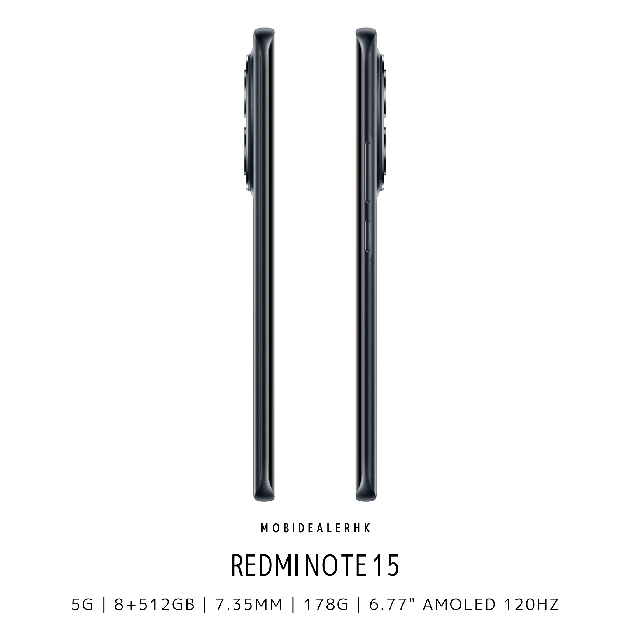 Redmi Note 15 | 紅米 Note 15 | 5G | 智能手機 | 1 億像素超清主鏡頭 | 7.35mm 輕薄羽量 178g | 5520mAh 大容量電池 | 45W 快充 | 6.77 吋 120Hz 護眼 AMOLED